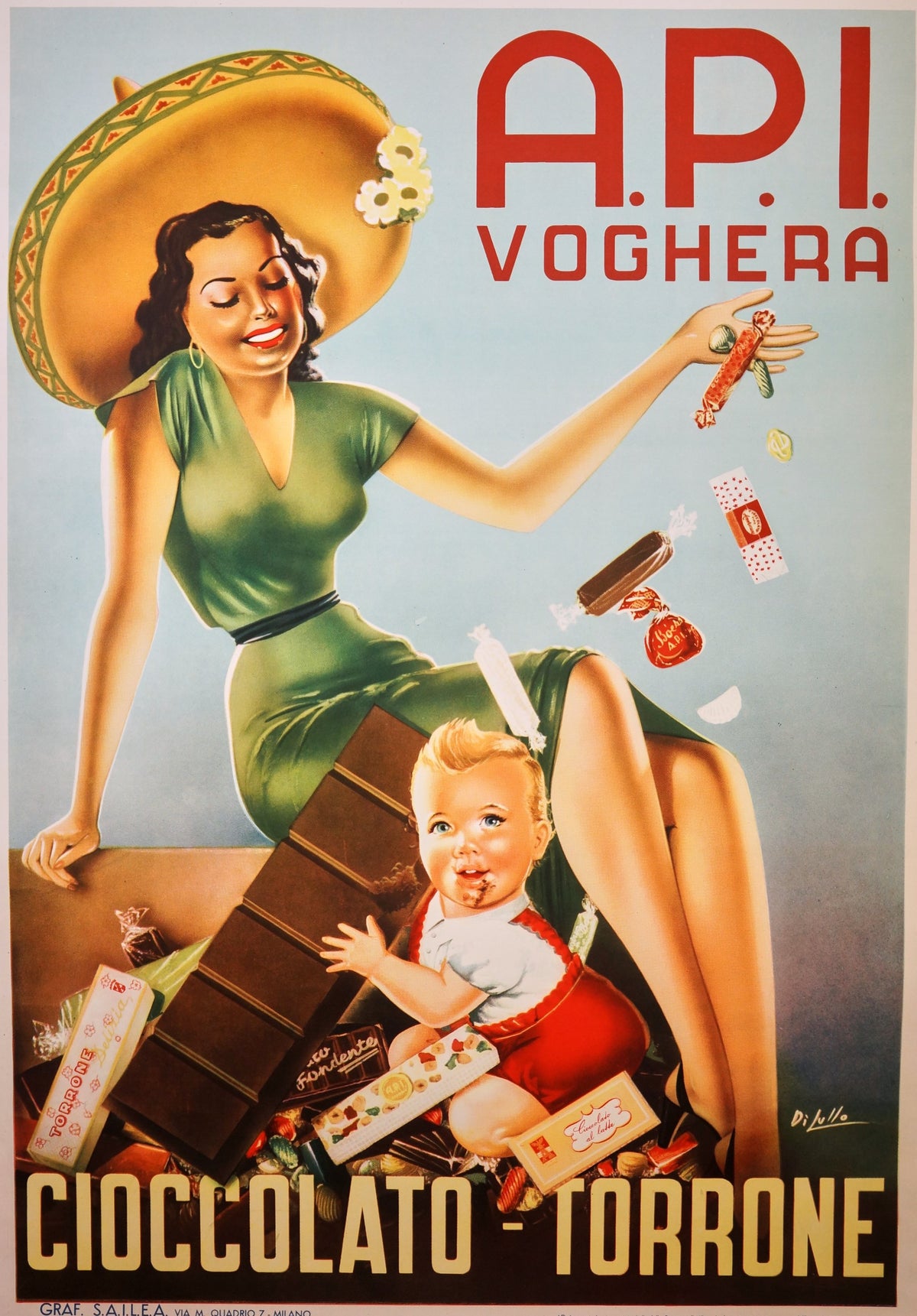 Cioccolato Torrone - Authentic Vintage Poster