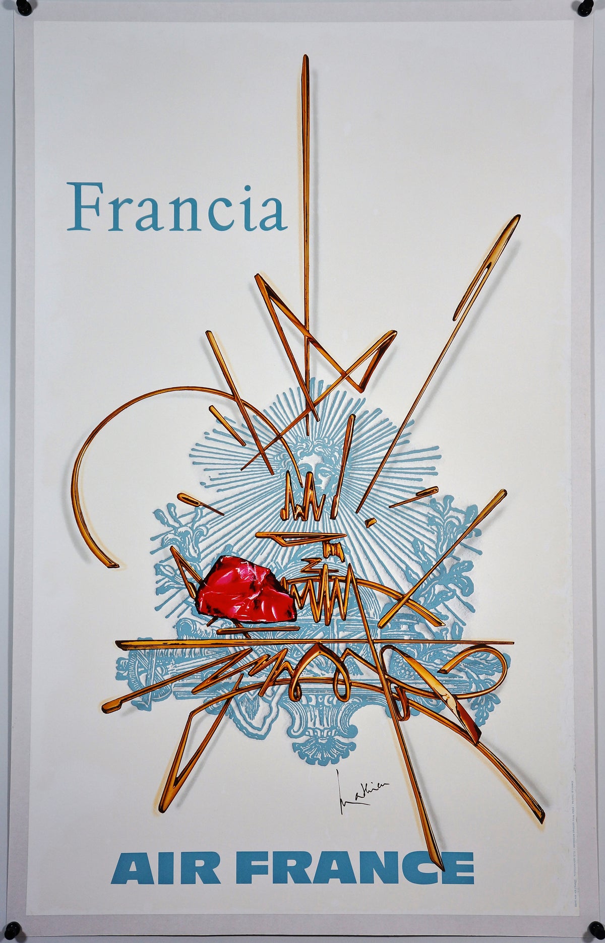 Air France &quot;Francia&quot; - Authentic Vintage Poster