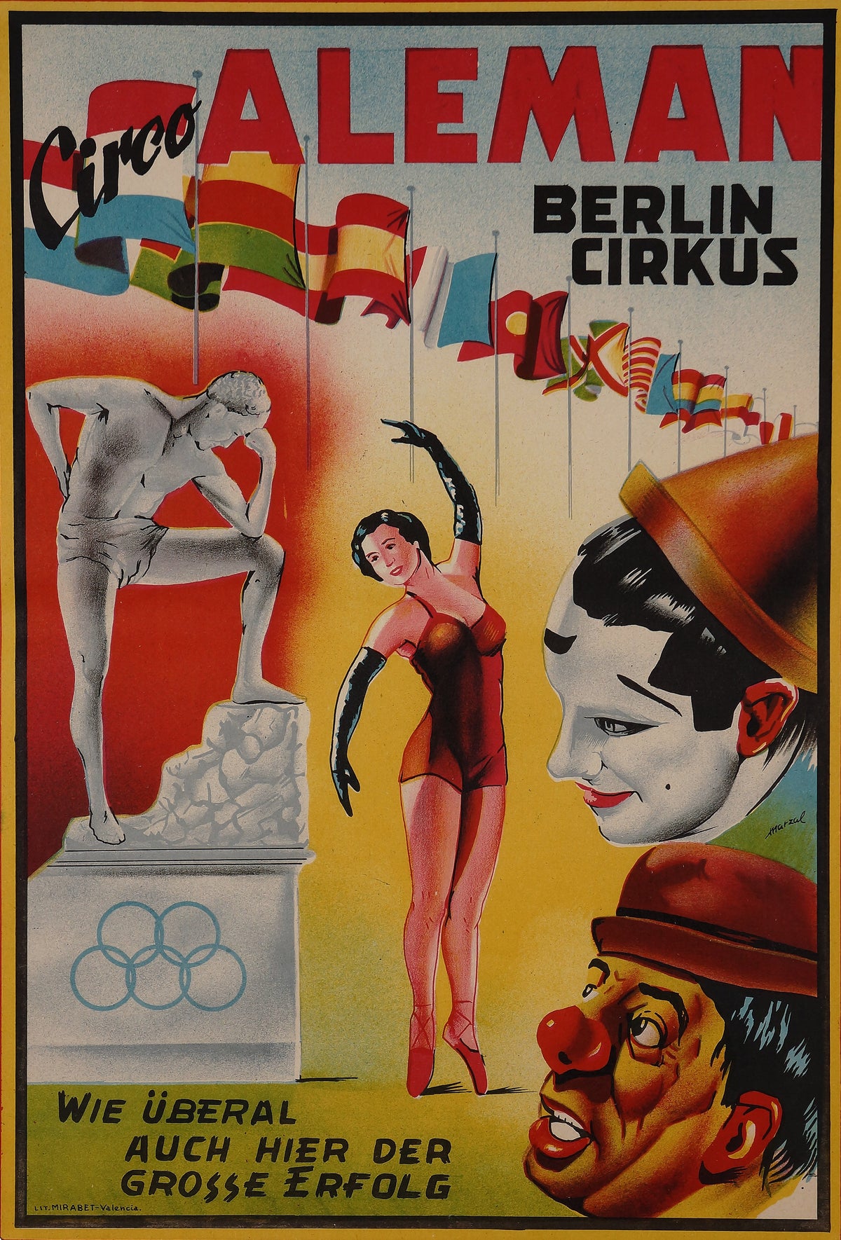 Aleman Berlin Cirkus - Authentic Vintage Poster