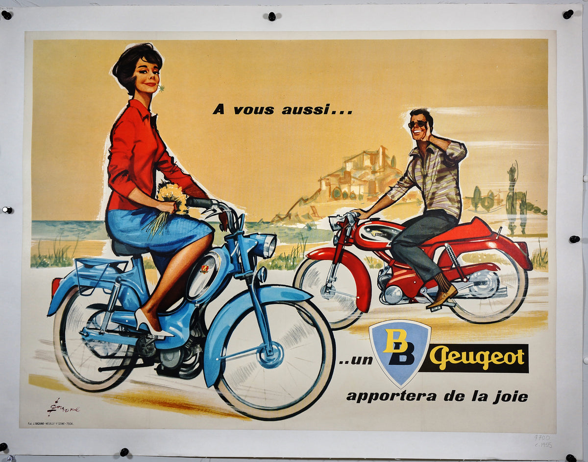 BB Peugeot - Authentic Vintage Poster