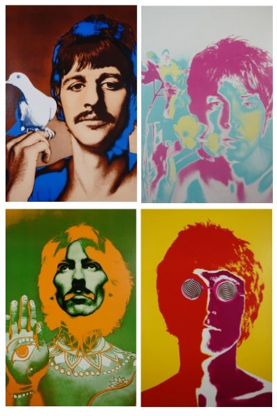 Beatles (set of 4) by Richard Avedon - Authentic Vintage Poster