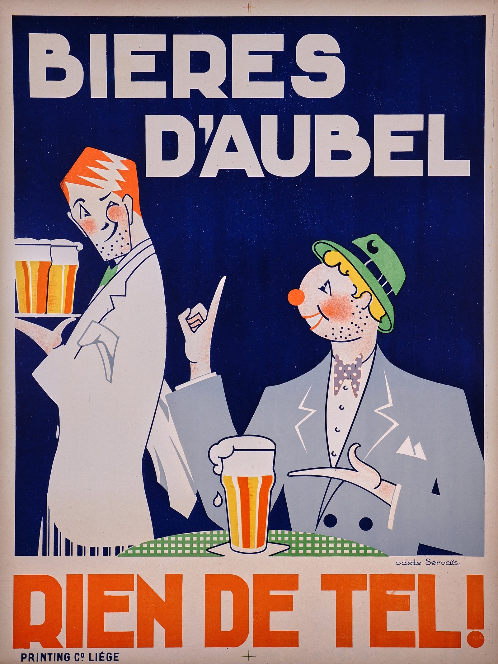 Bieres D'Aubel - Authentic Vintage Poster