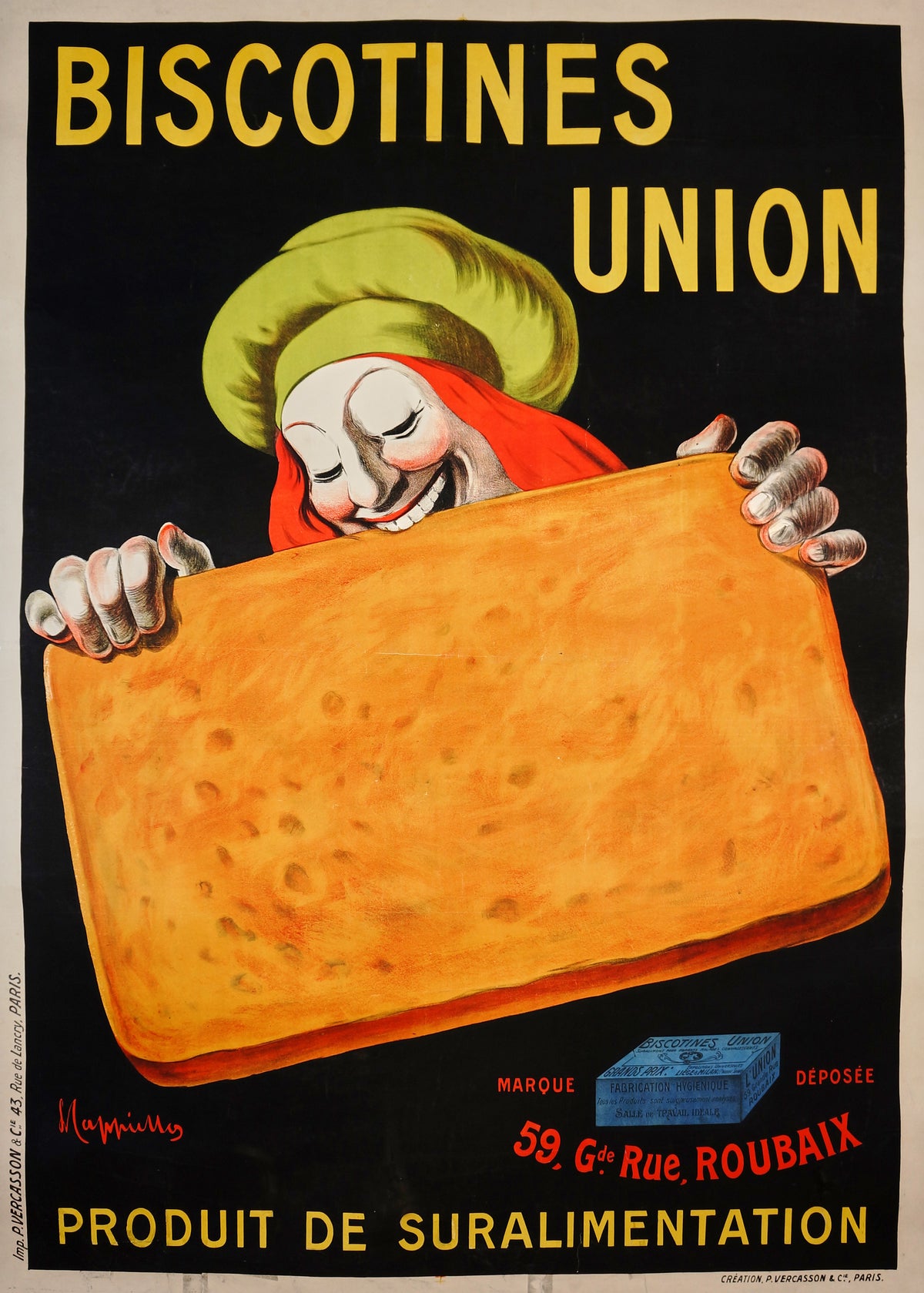 Biscotines Union- Cappiello - Authentic Vintage Poster