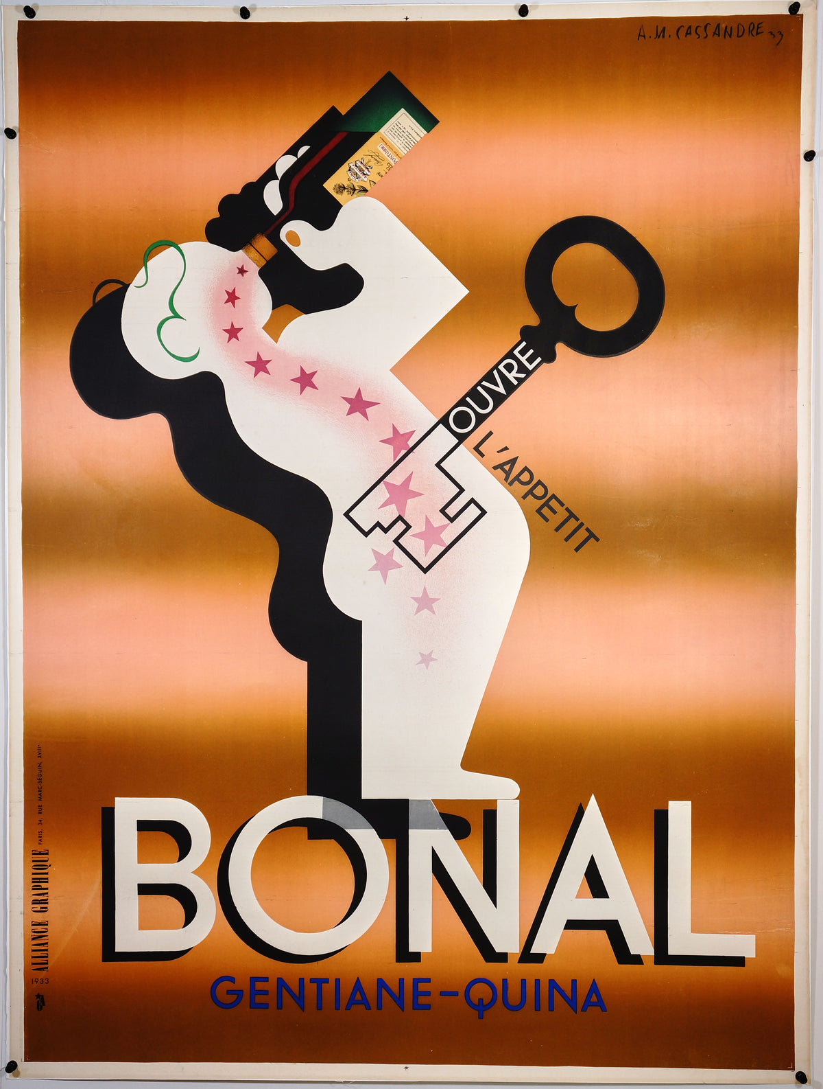 Bonal by Cassandre - Authentic Vintage Poster