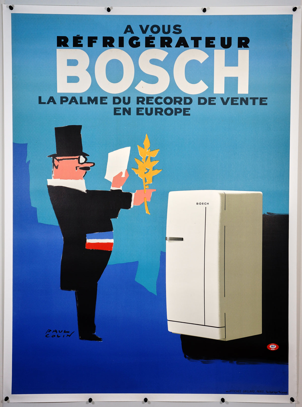 Bosch Refrigerator by Paul Colin - Authentic Vintage Poster