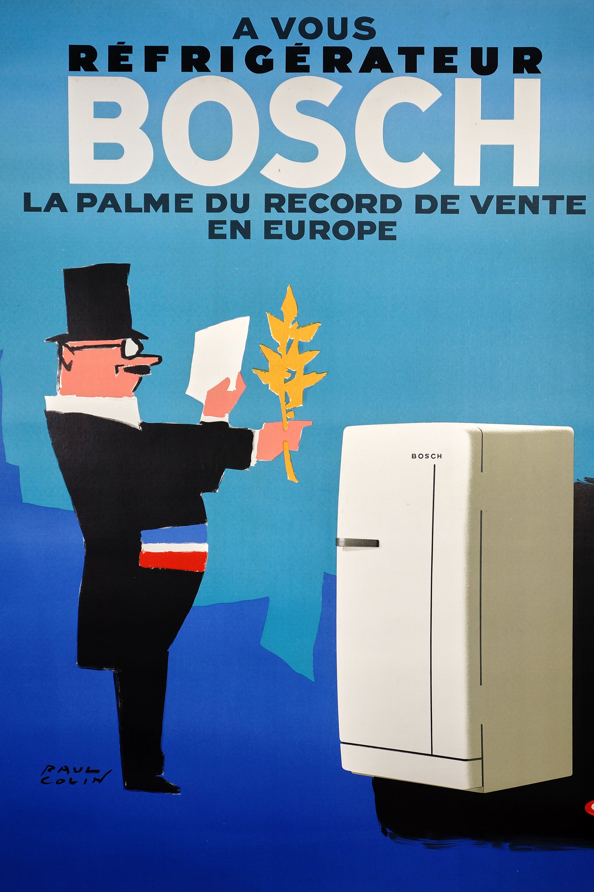 Bosch Refrigerator by Paul Colin - Authentic Vintage Poster