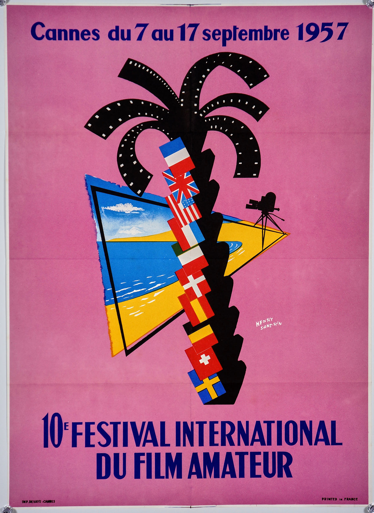 Festival International du Film Amateur- 10th - Authentic Vintage Poster