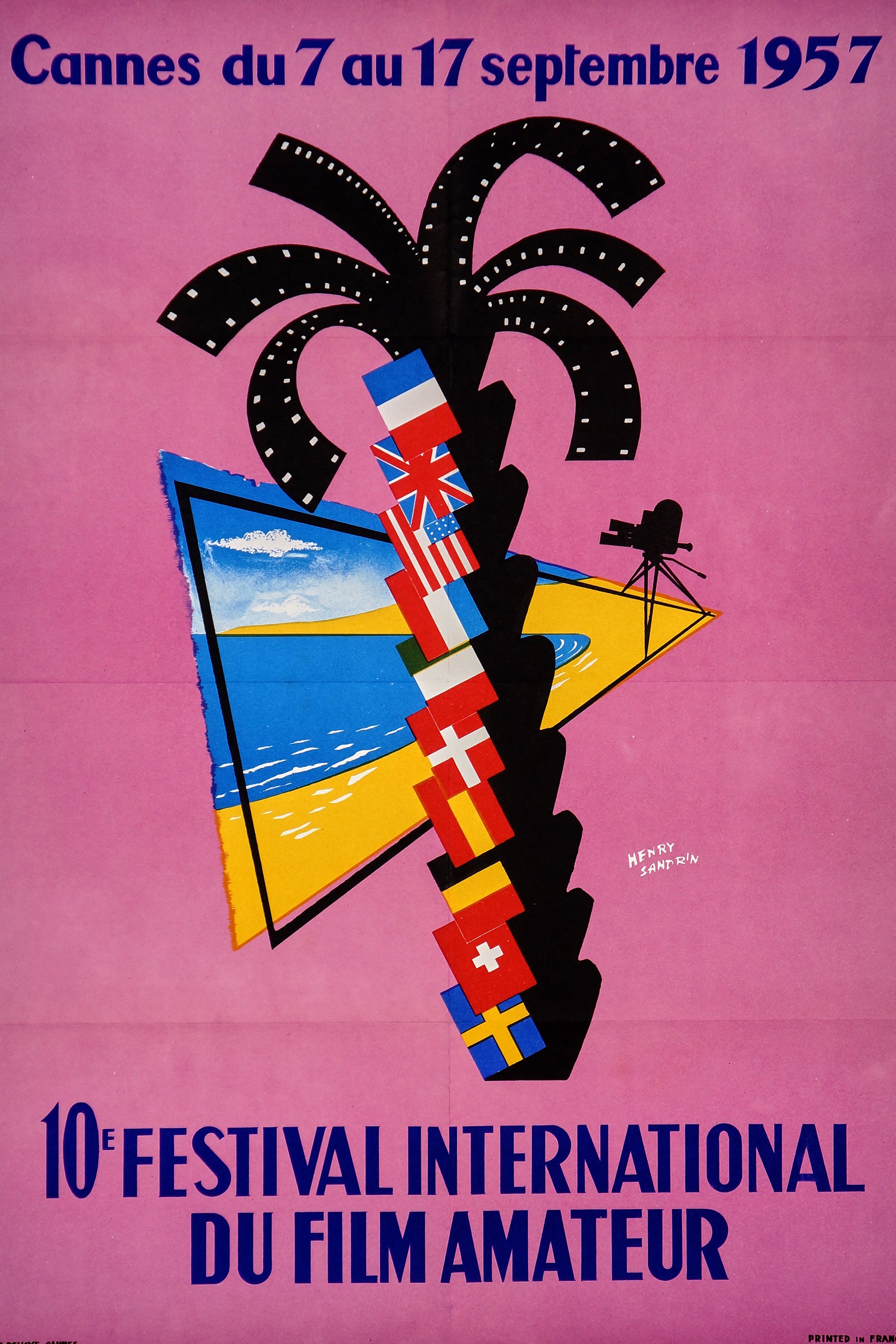 Festival International du Film Amateur- 10th - Authentic Vintage Poster