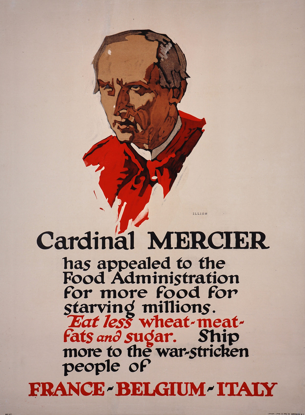 Cardinal Mercier - Authentic Vintage Poster