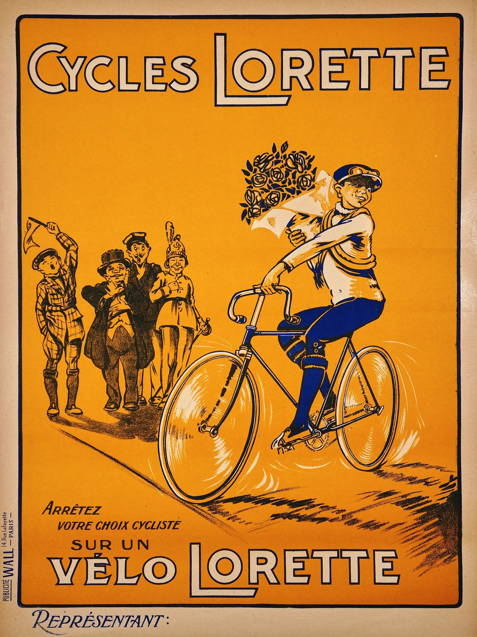 Cycles Lorette - Authentic Vintage Poster
