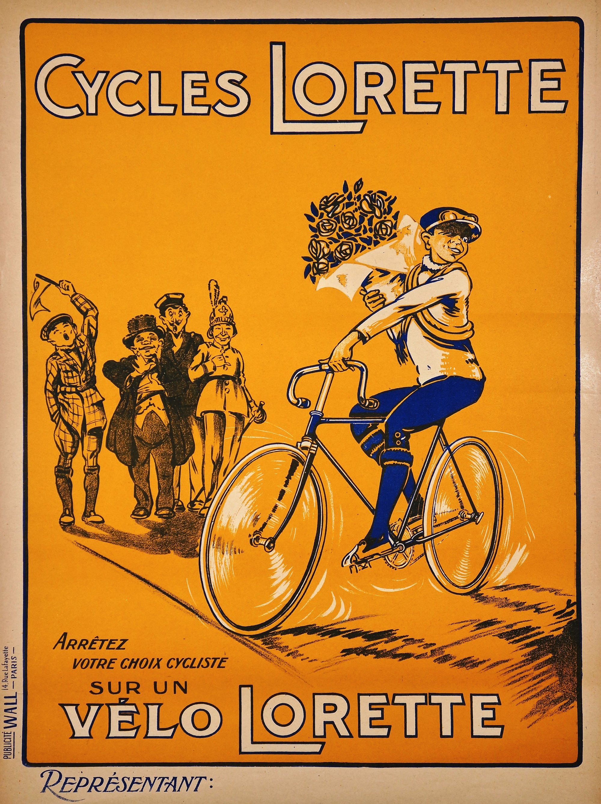 Cycles Lorette - Authentic Vintage Poster
