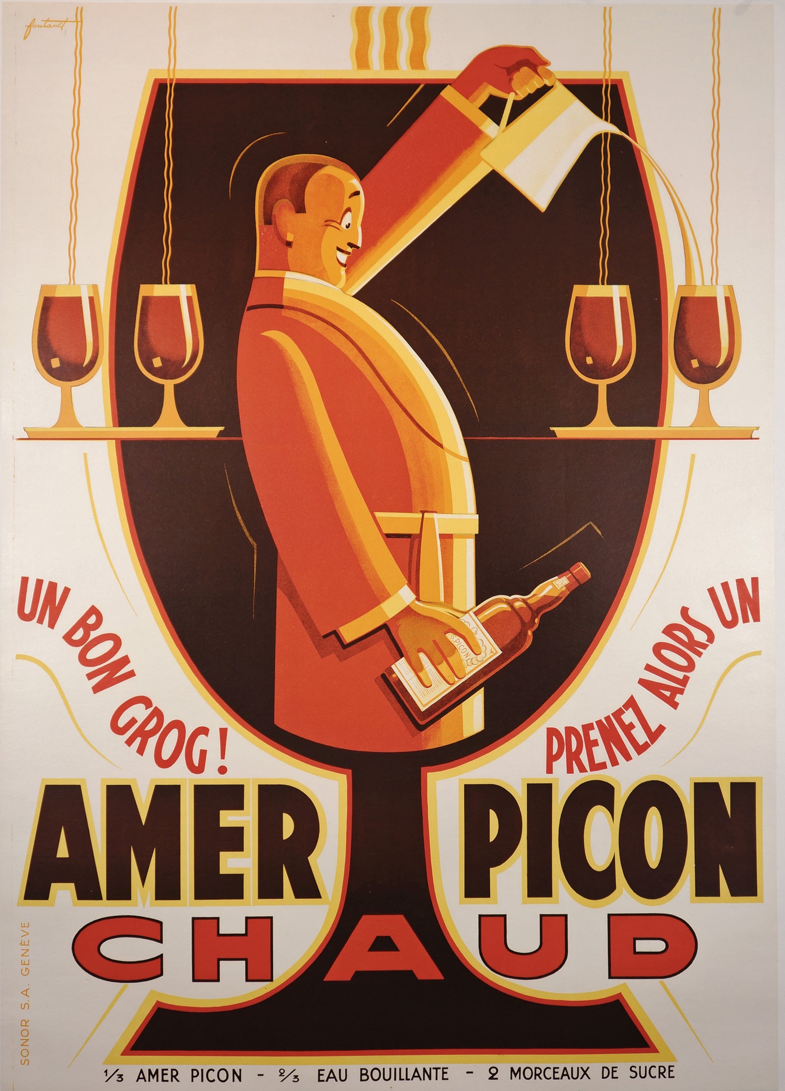 Amer Picon Chaud - Authentic Vintage Poster