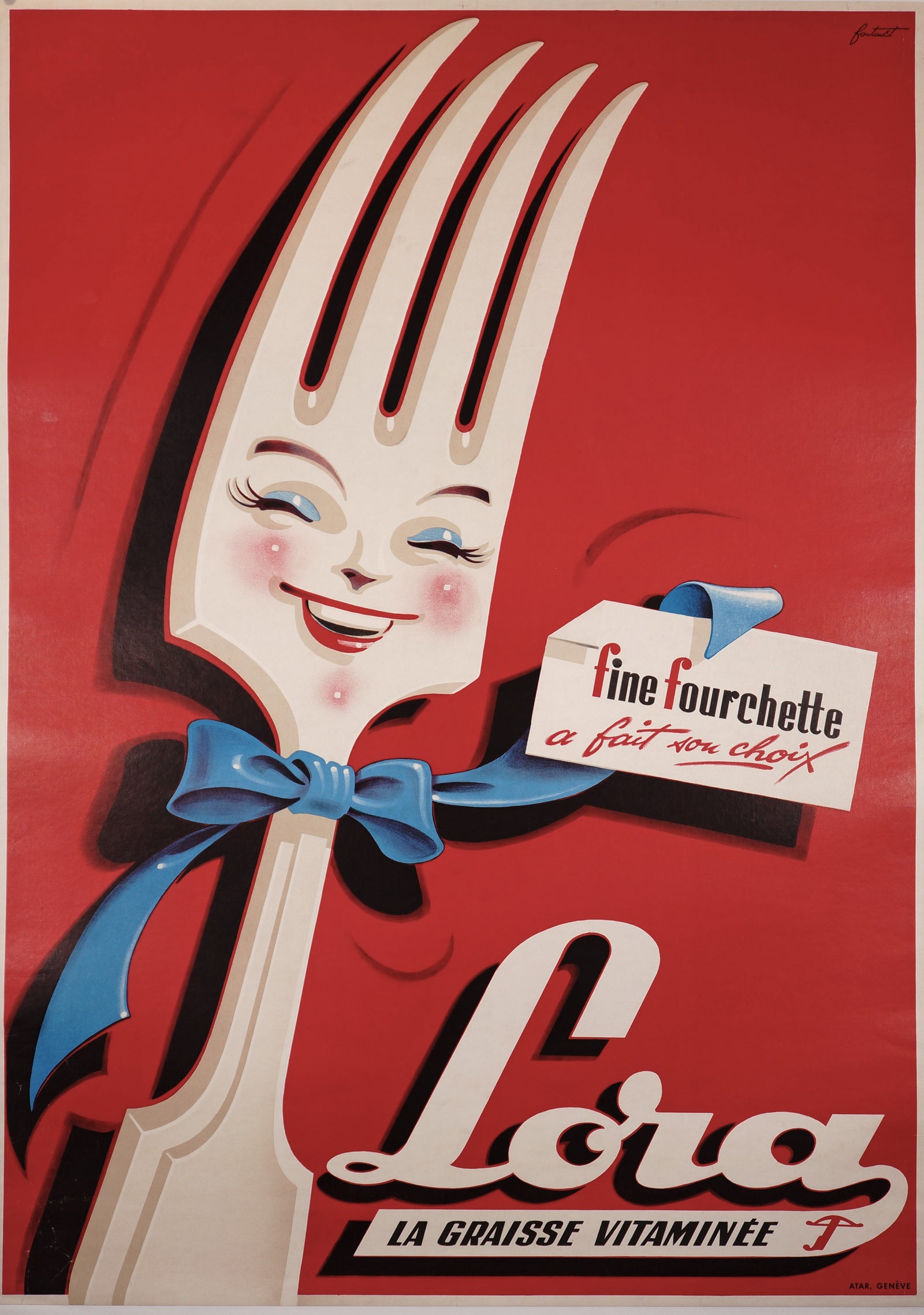 Lora Fourchette - Authentic Vintage Poster