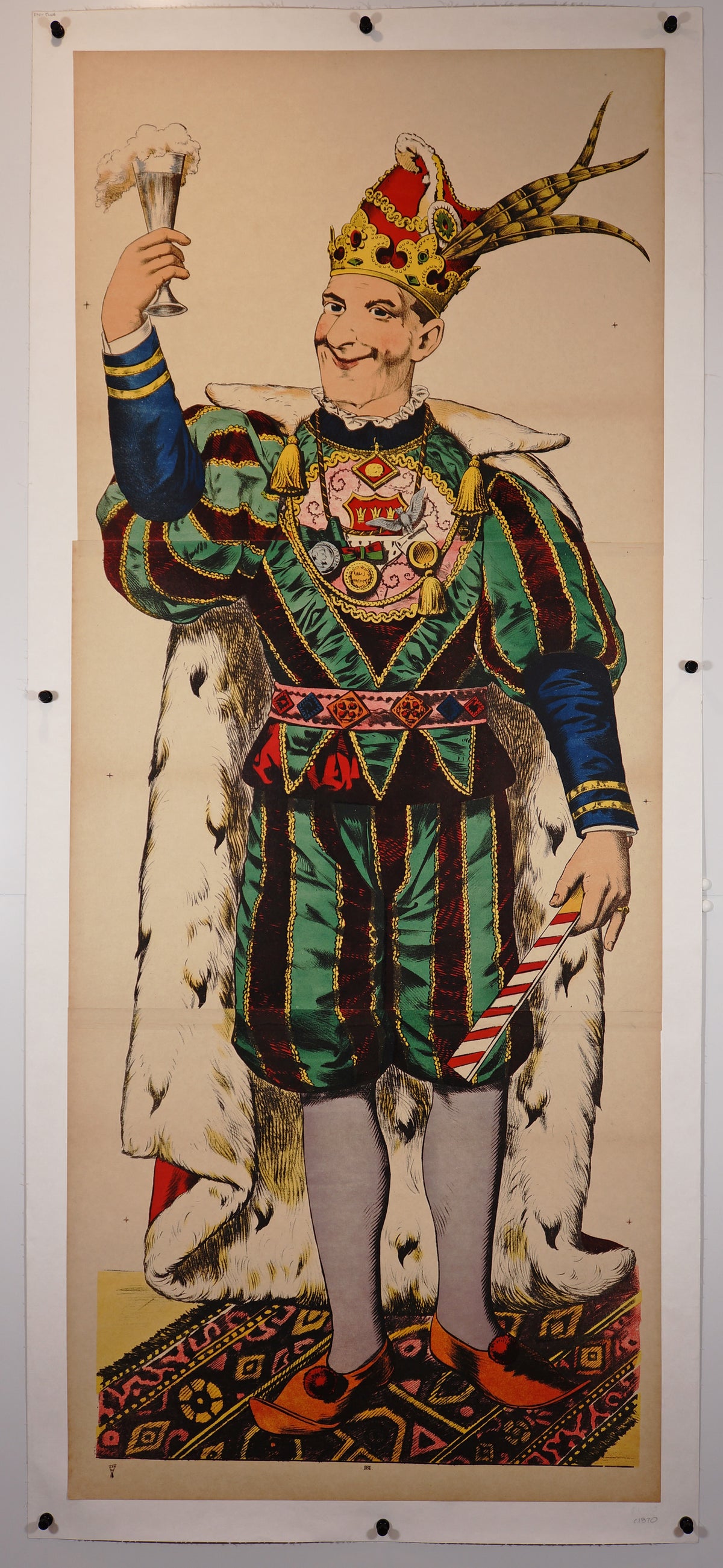Wissembourg- King with Beer - Authentic Vintage Poster