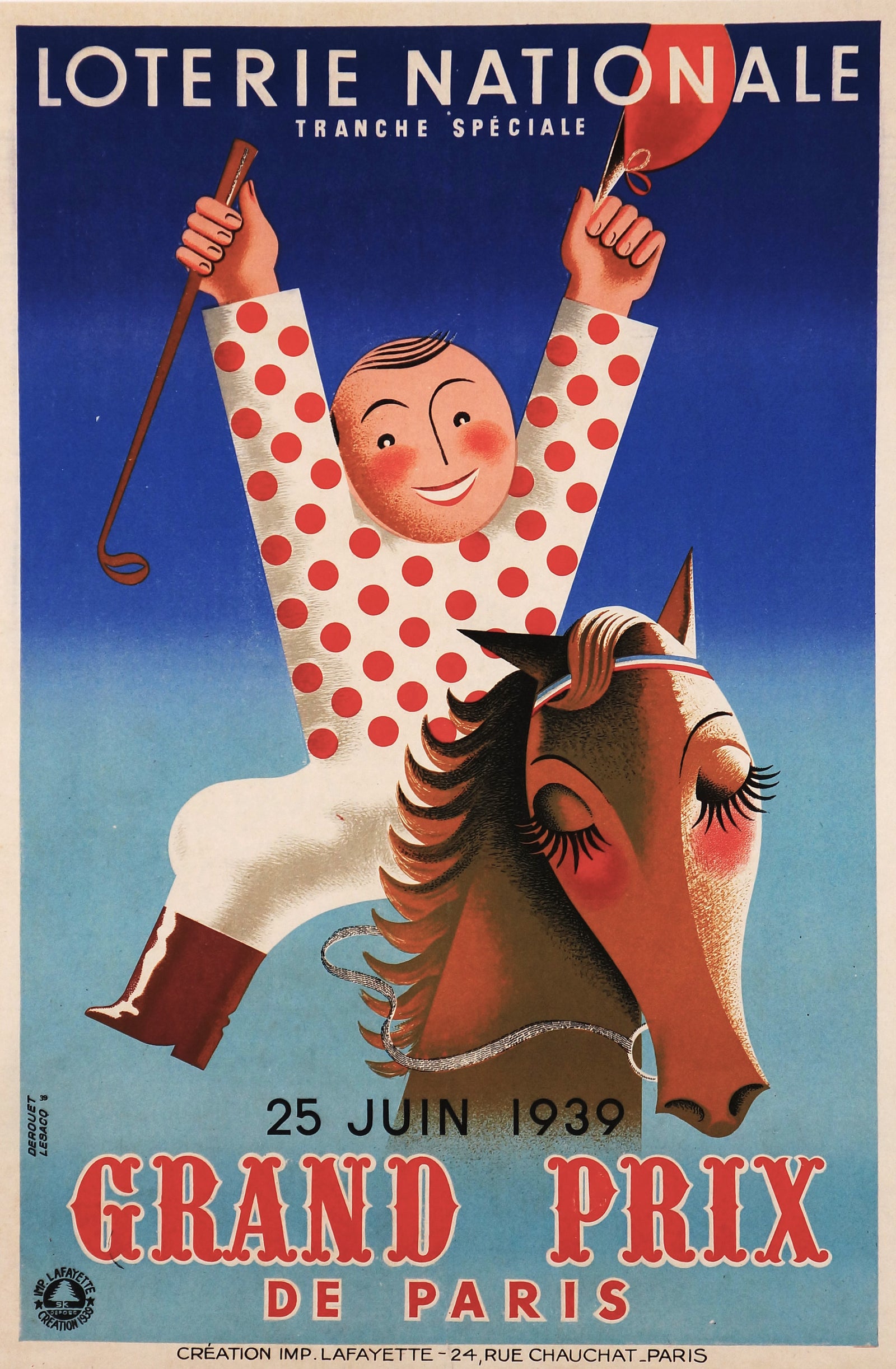 Loterie Nationale Grand Prix - Authentic Vintage Poster