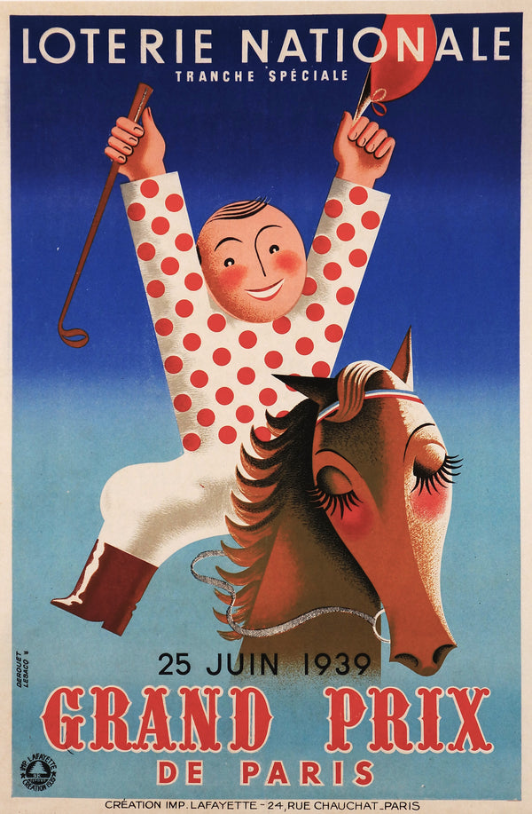 Loterie Nationale Grand Prix - Authentic Vintage Poster