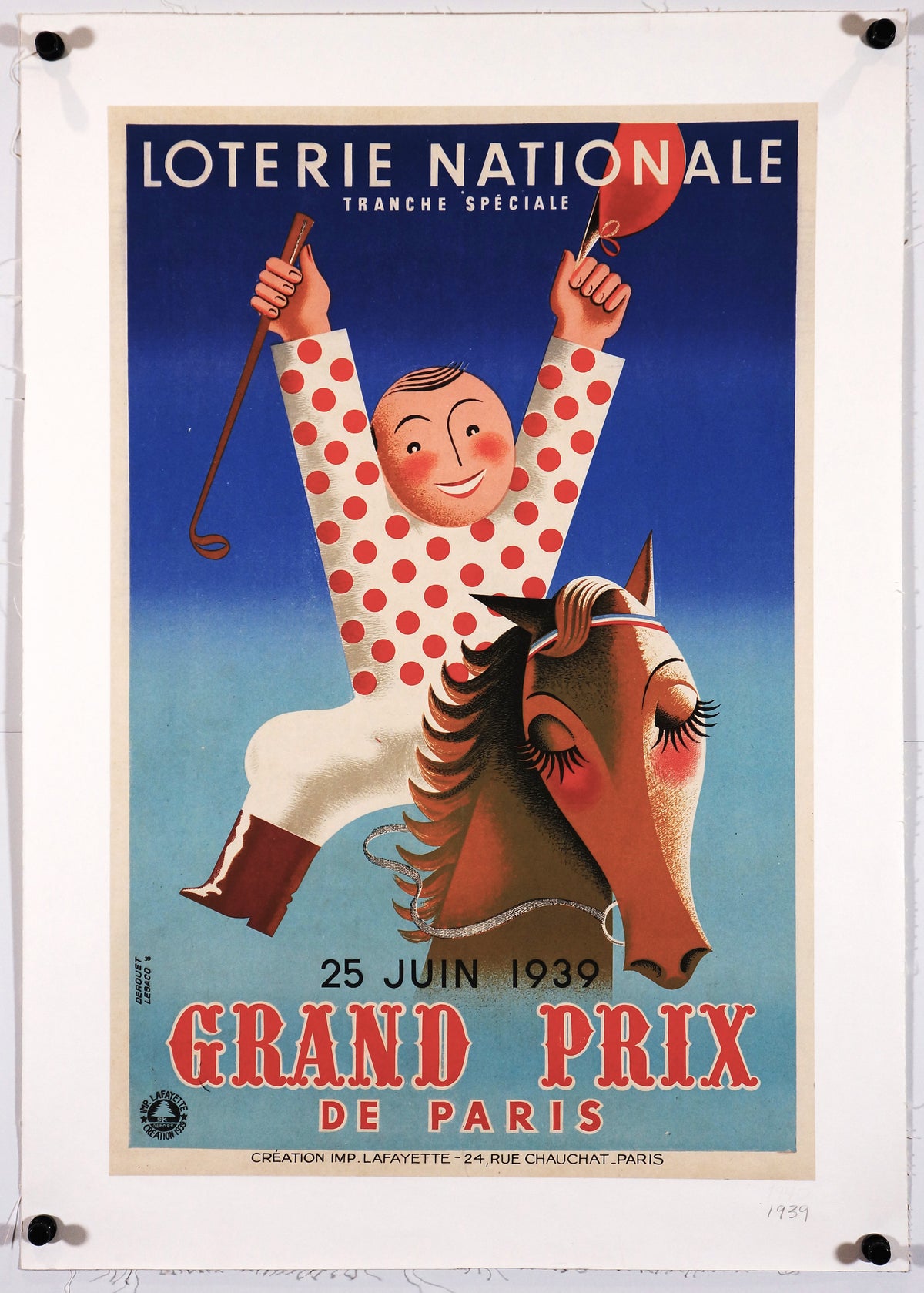 Loterie Nationale Grand Prix - Authentic Vintage Poster
