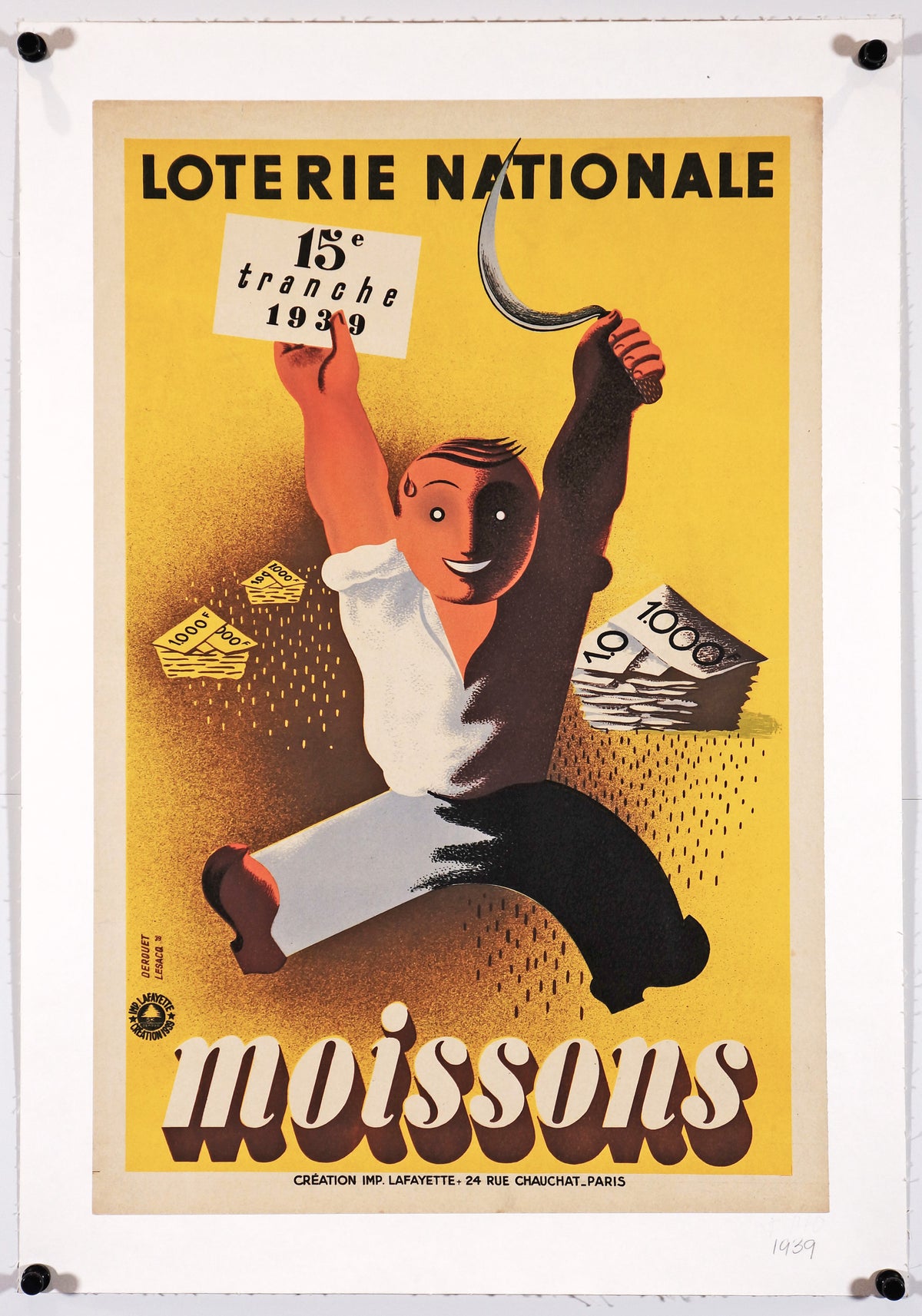 Loterie Nationale - Moissons - Authentic Vintage Poster