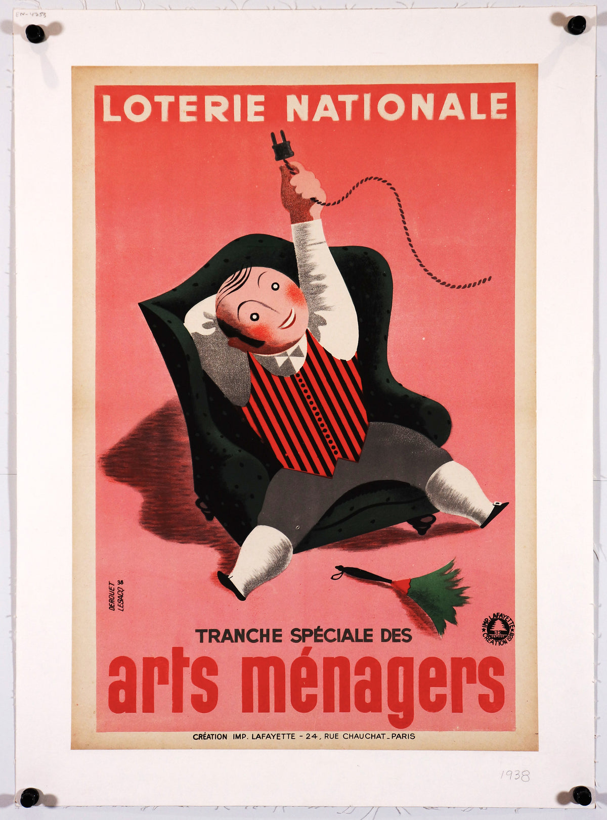 Loterie Nationale Arts Menager - Authentic Vintage Poster