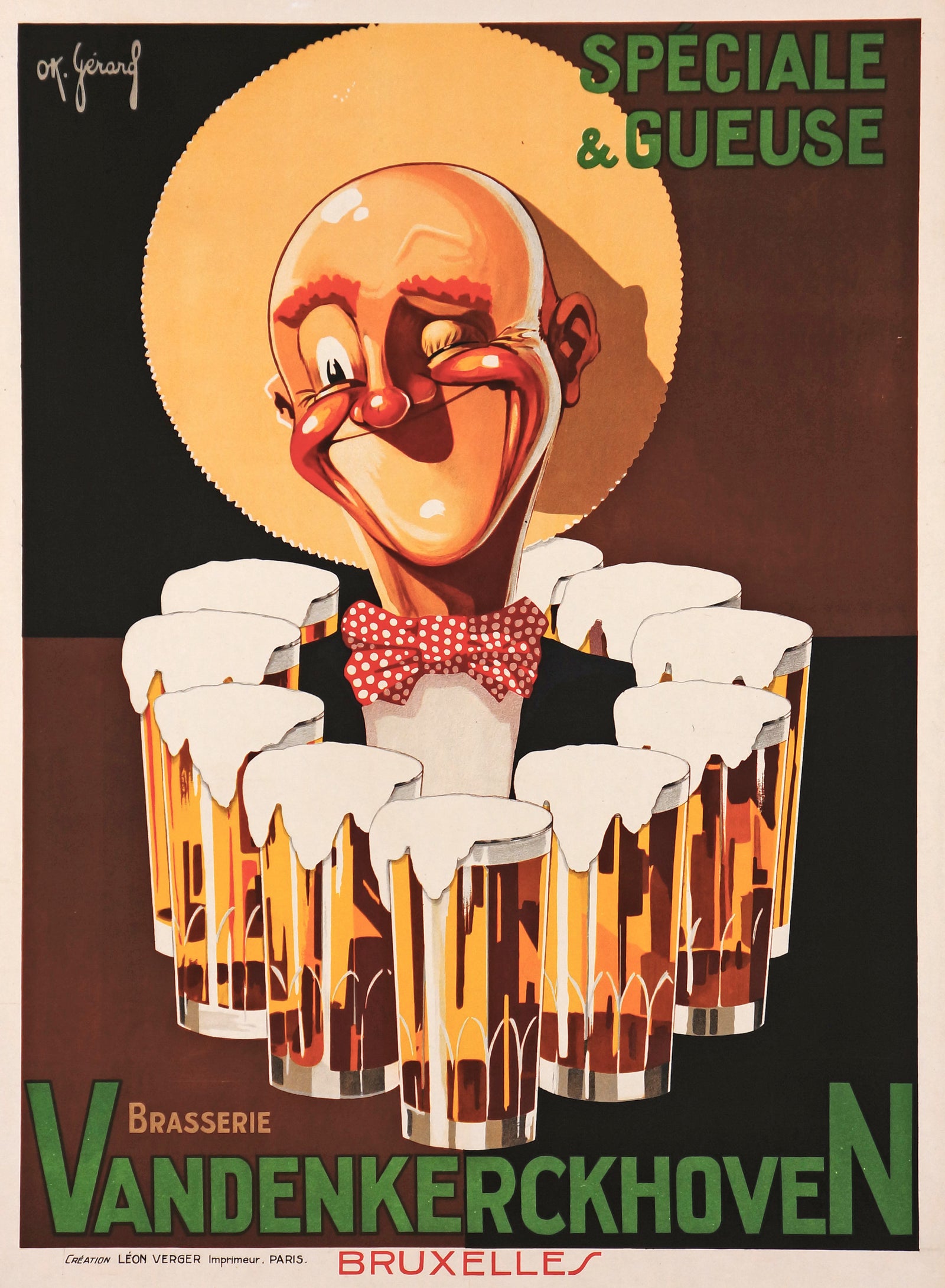 Brasserie Vandenkerckhoven - Authentic Vintage Poster