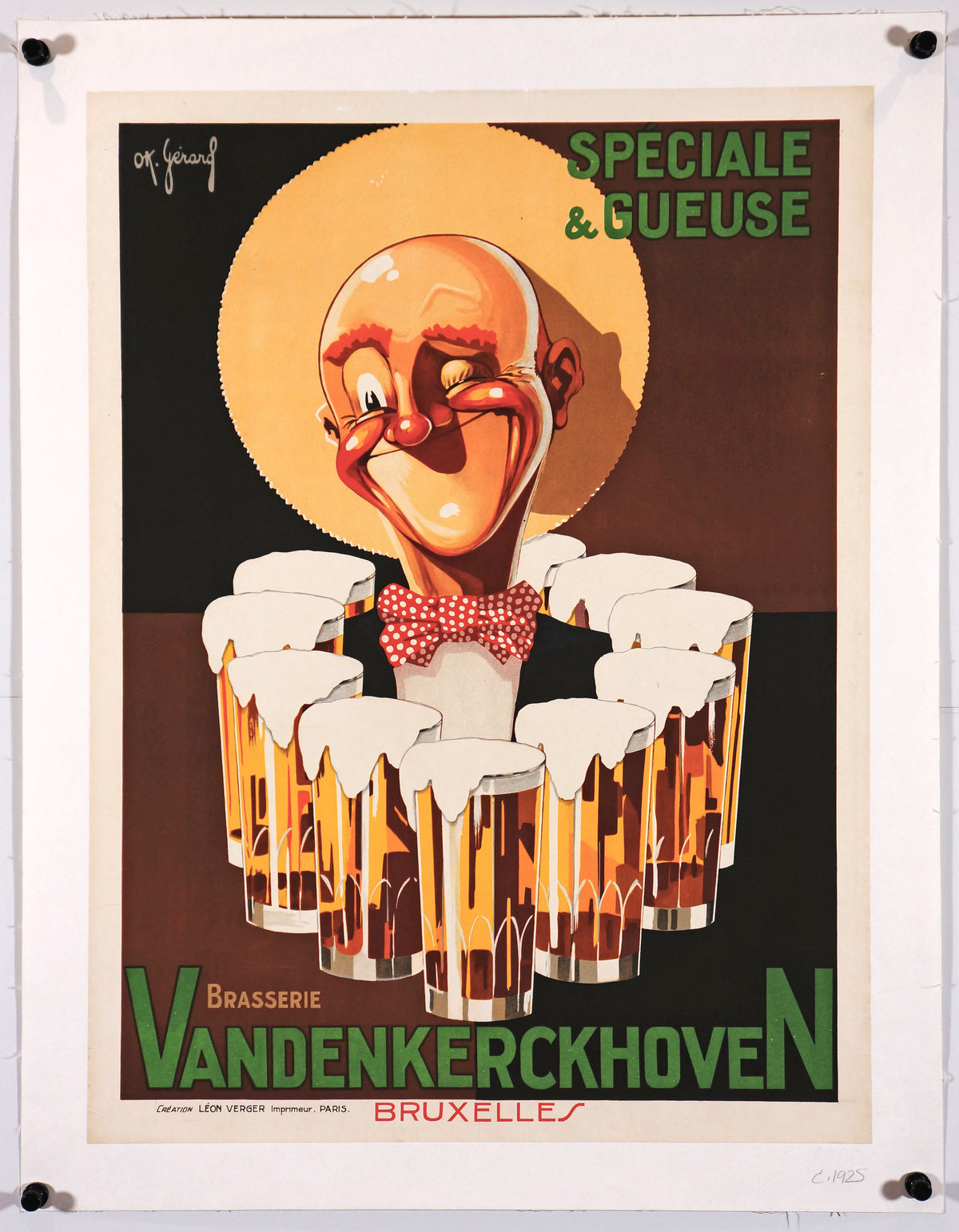 Brasserie Vandenkerckhoven - Authentic Vintage Poster