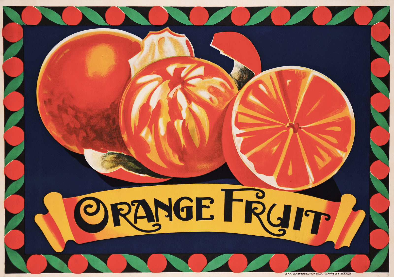 Orange Fruit - Authentic Vintage Poster