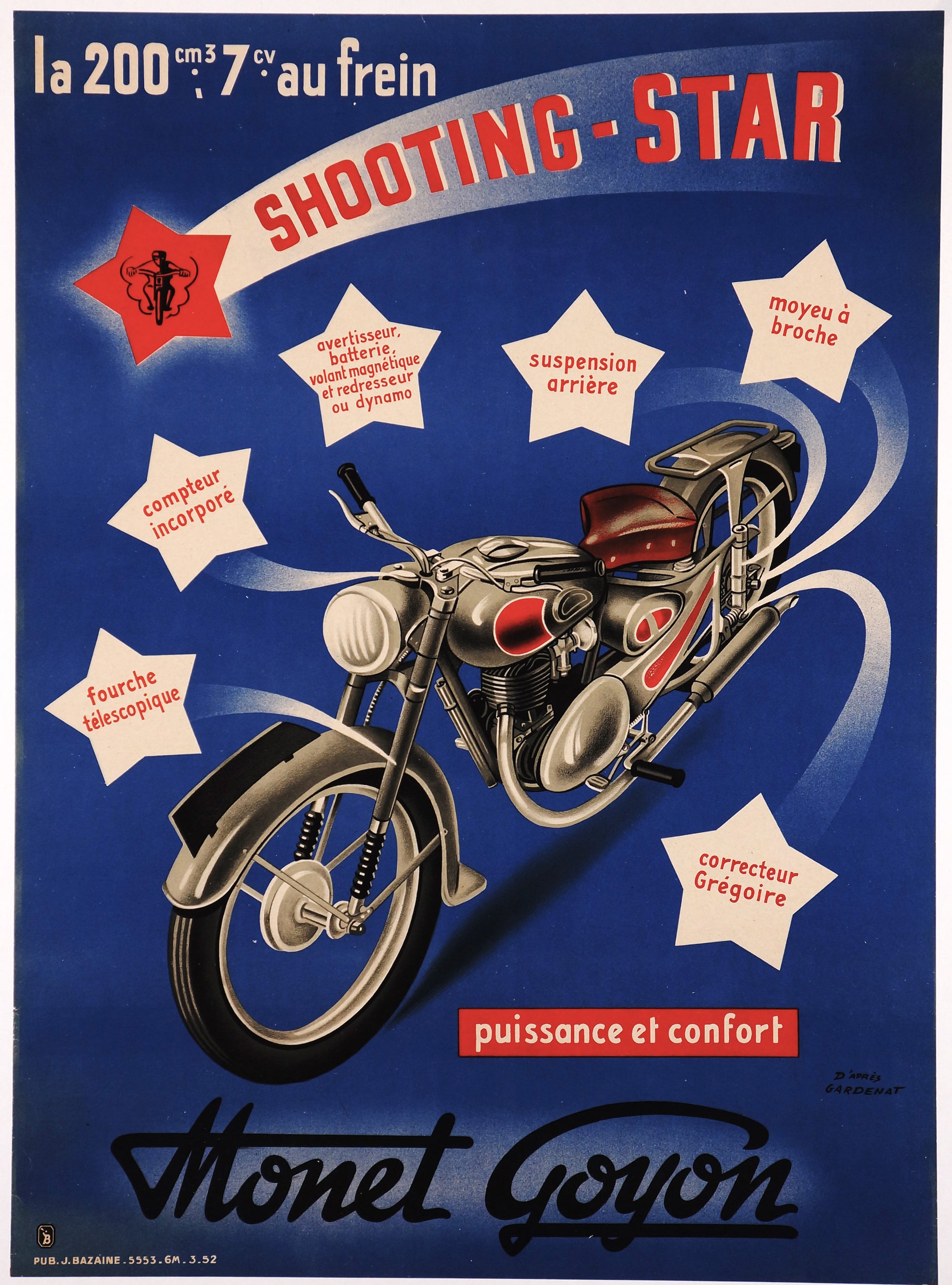 Shooting Star Monet Goyon - Authentic Vintage Poster