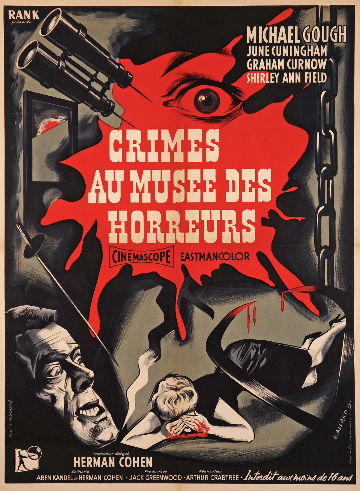 Crimes Au Musee Des Horreurs - Authentic Vintage Poster