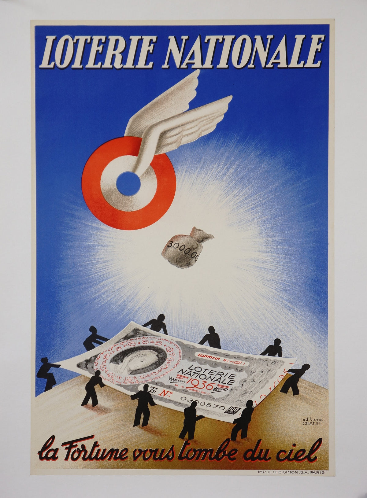 Loterie Nationale, La Fortune - Authentic Vintage Poster
