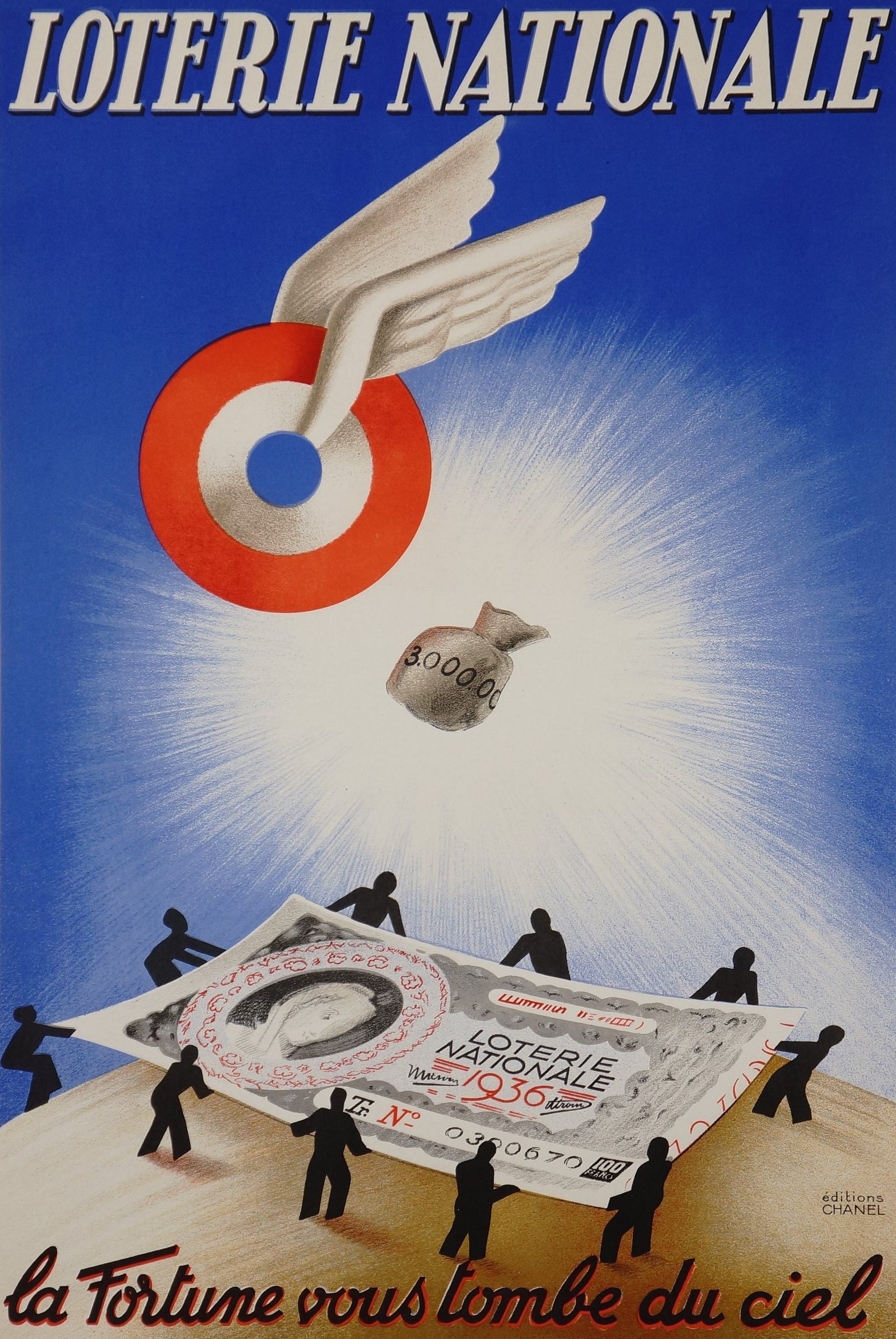 Loterie Nationale, La Fortune - Authentic Vintage Poster