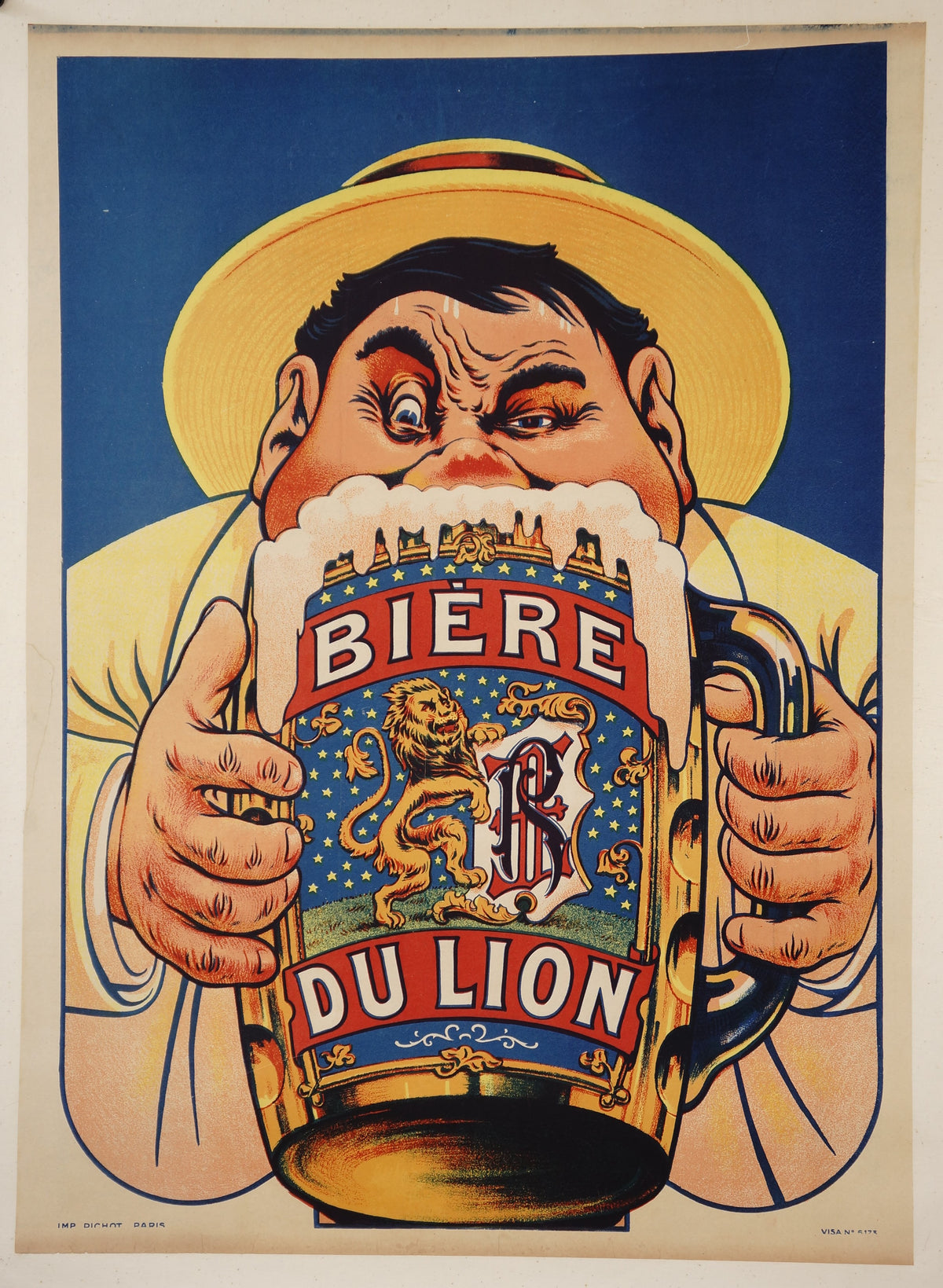 Bière Du Lion - Authentic Vintage Poster