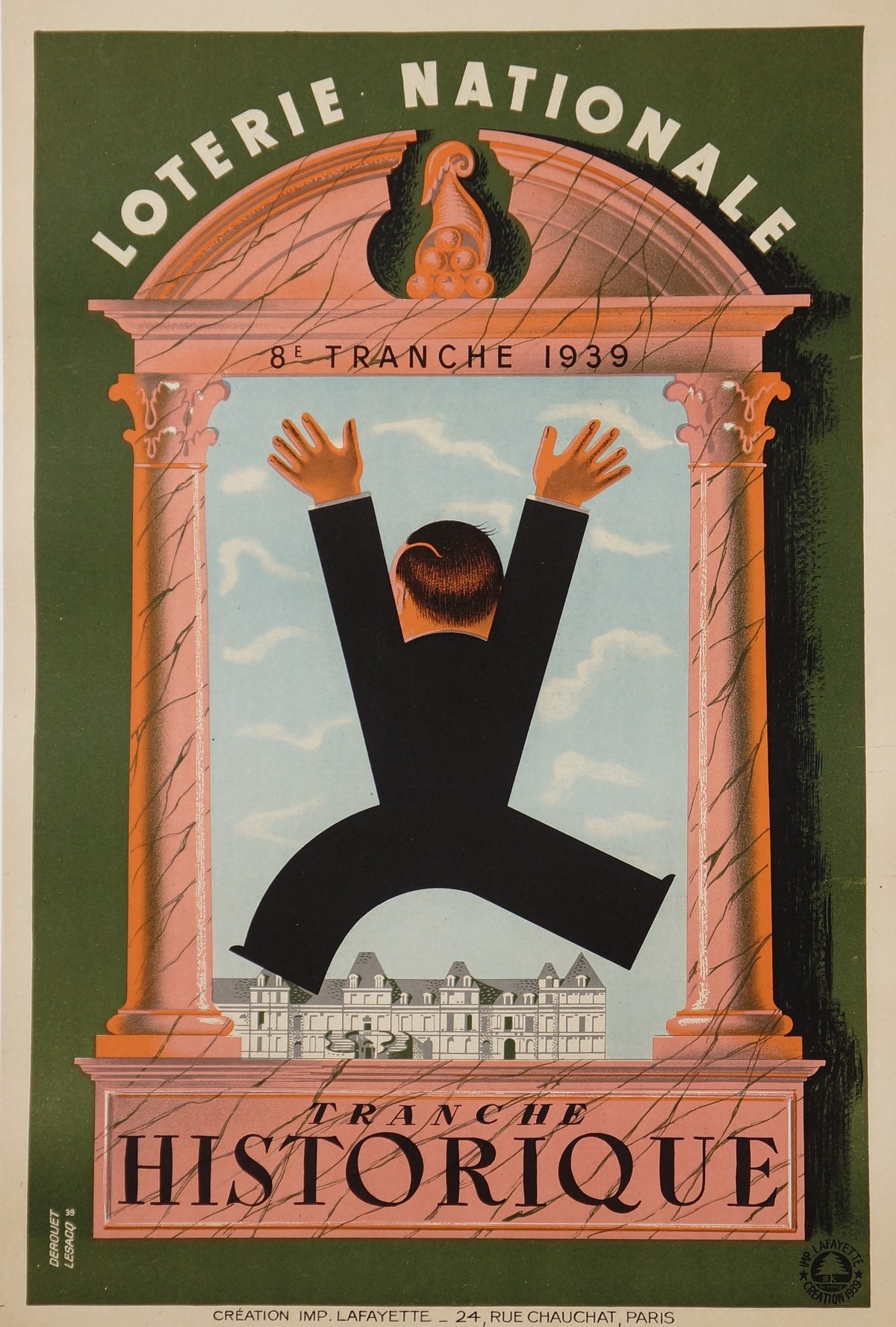 Loterie Nationale- Tranche Historique - Authentic Vintage Poster