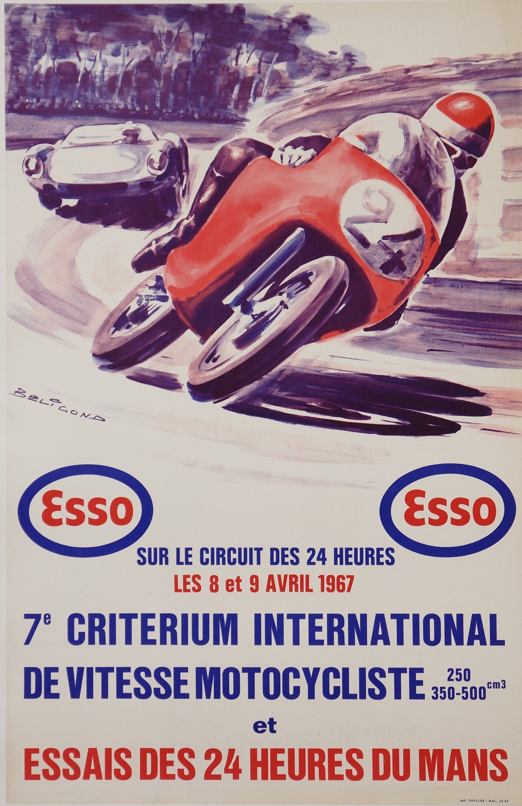 Le Mans Trials- Esso - Authentic Vintage Poster