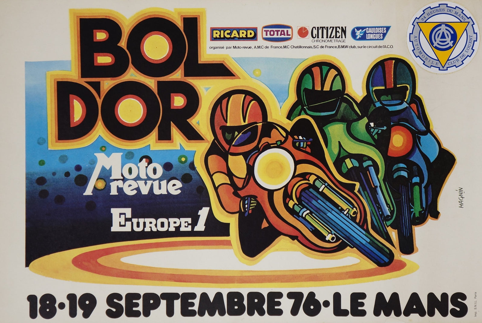 BOL D'OR - Grand Prix - Authentic Vintage Poster