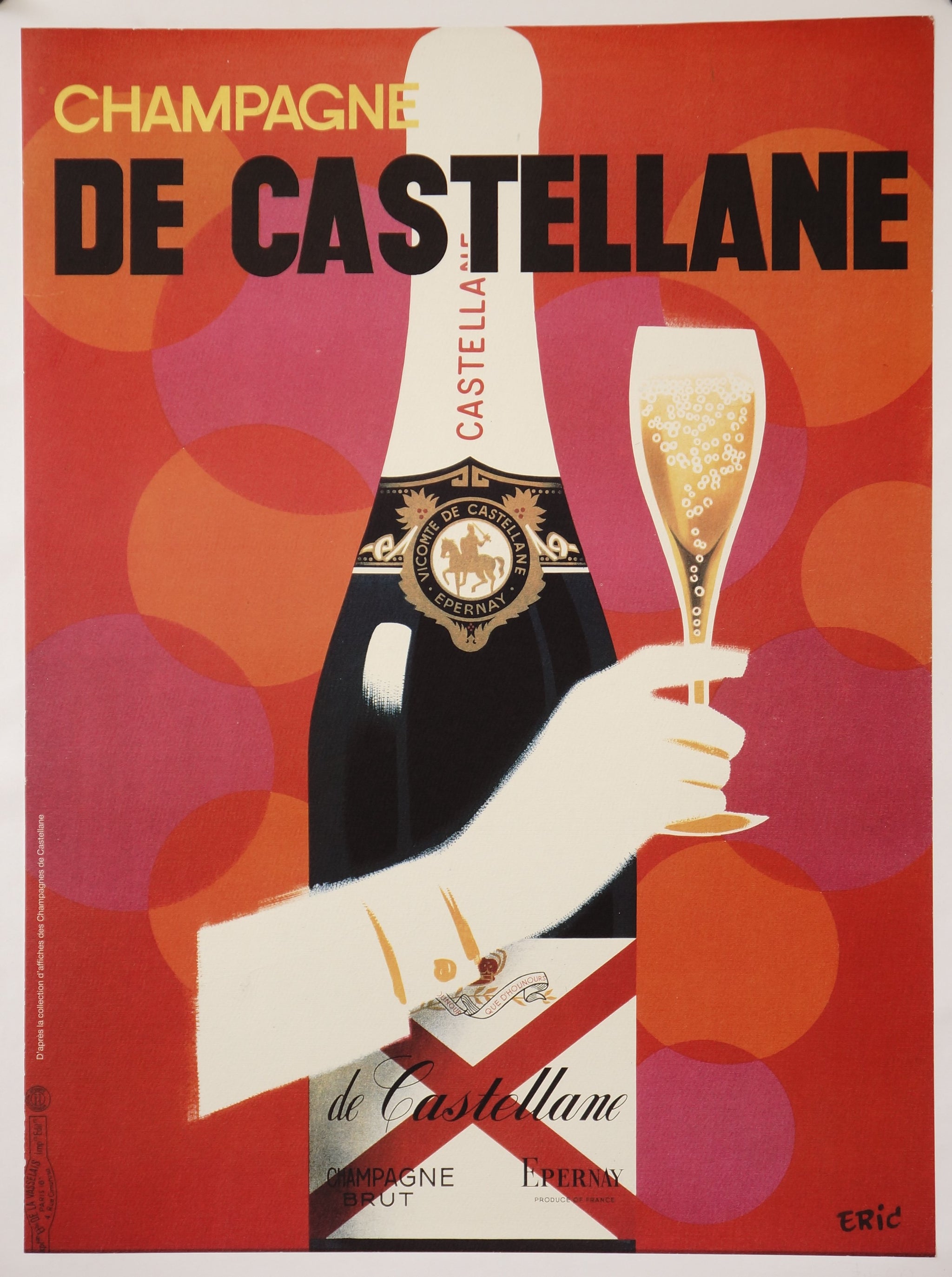 Пару постеров старой рекламы алкоголя. Шампанское De Castellane. История,Алкоголь,Вино,Реклама