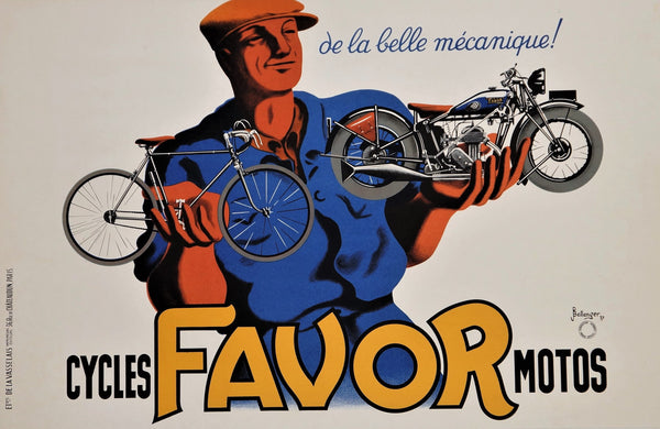 Cycles Favor Motos - Authentic Vintage Poster