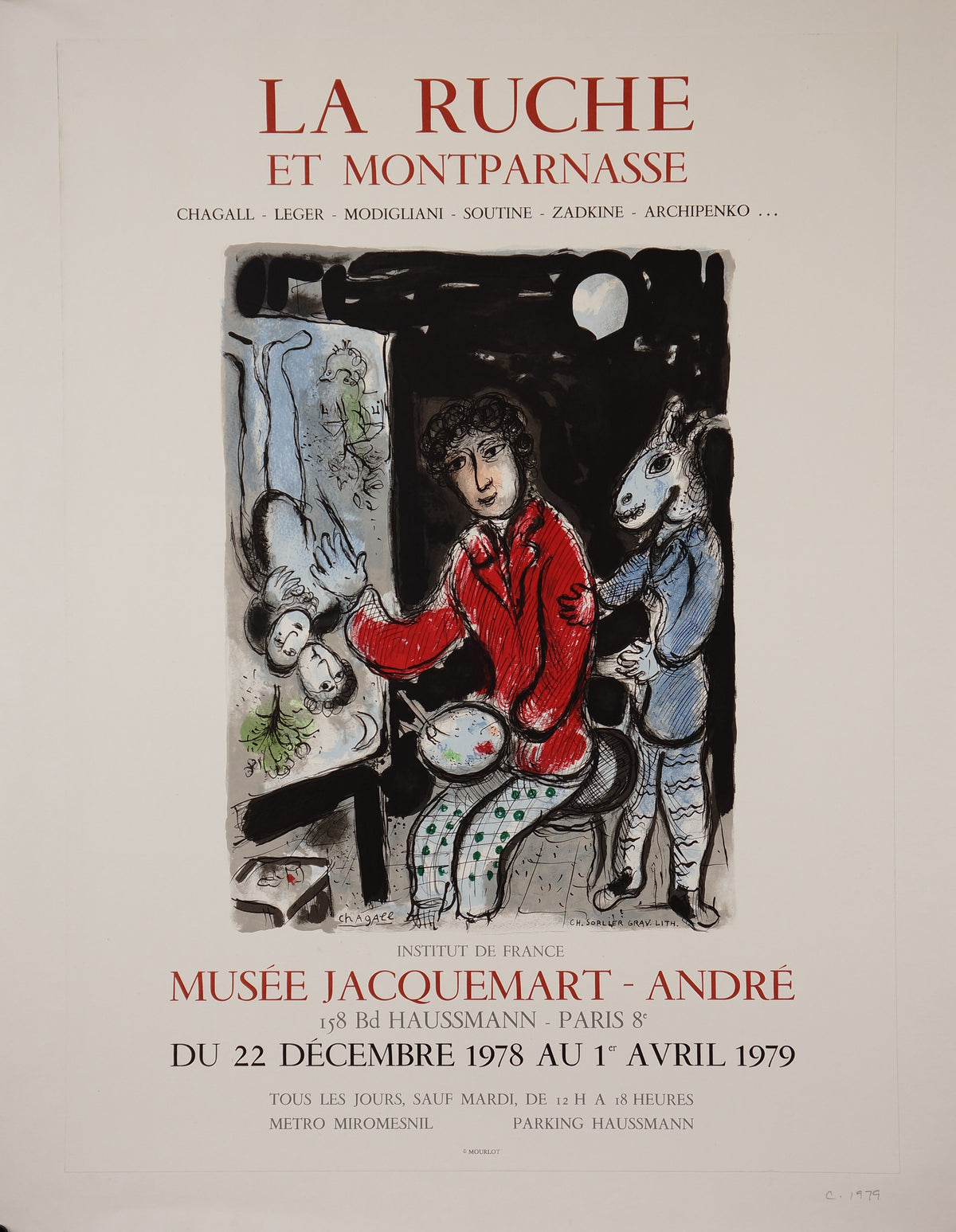 Marc Chagall- La Ruche Et Montparnasse - Authentic Vintage Poster