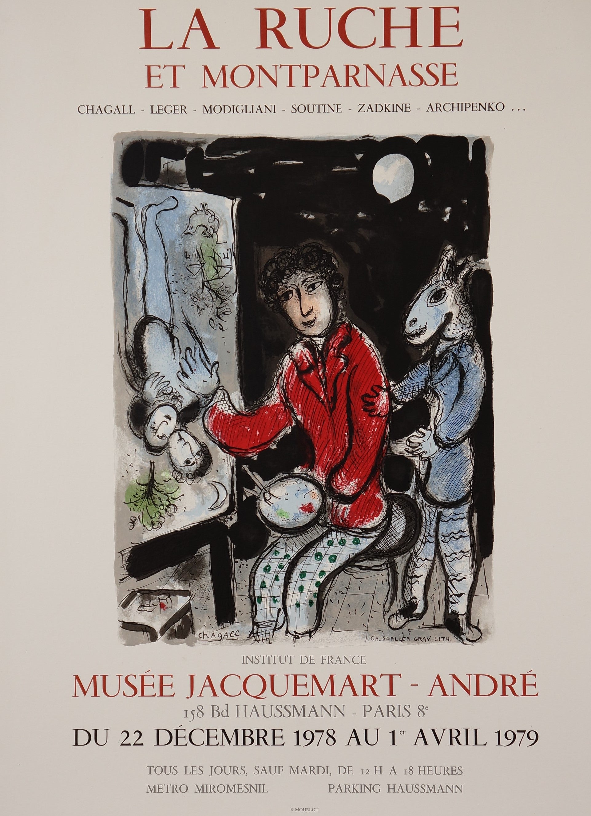 Marc Chagall- La Ruche Et Montparnasse - Authentic Vintage Poster