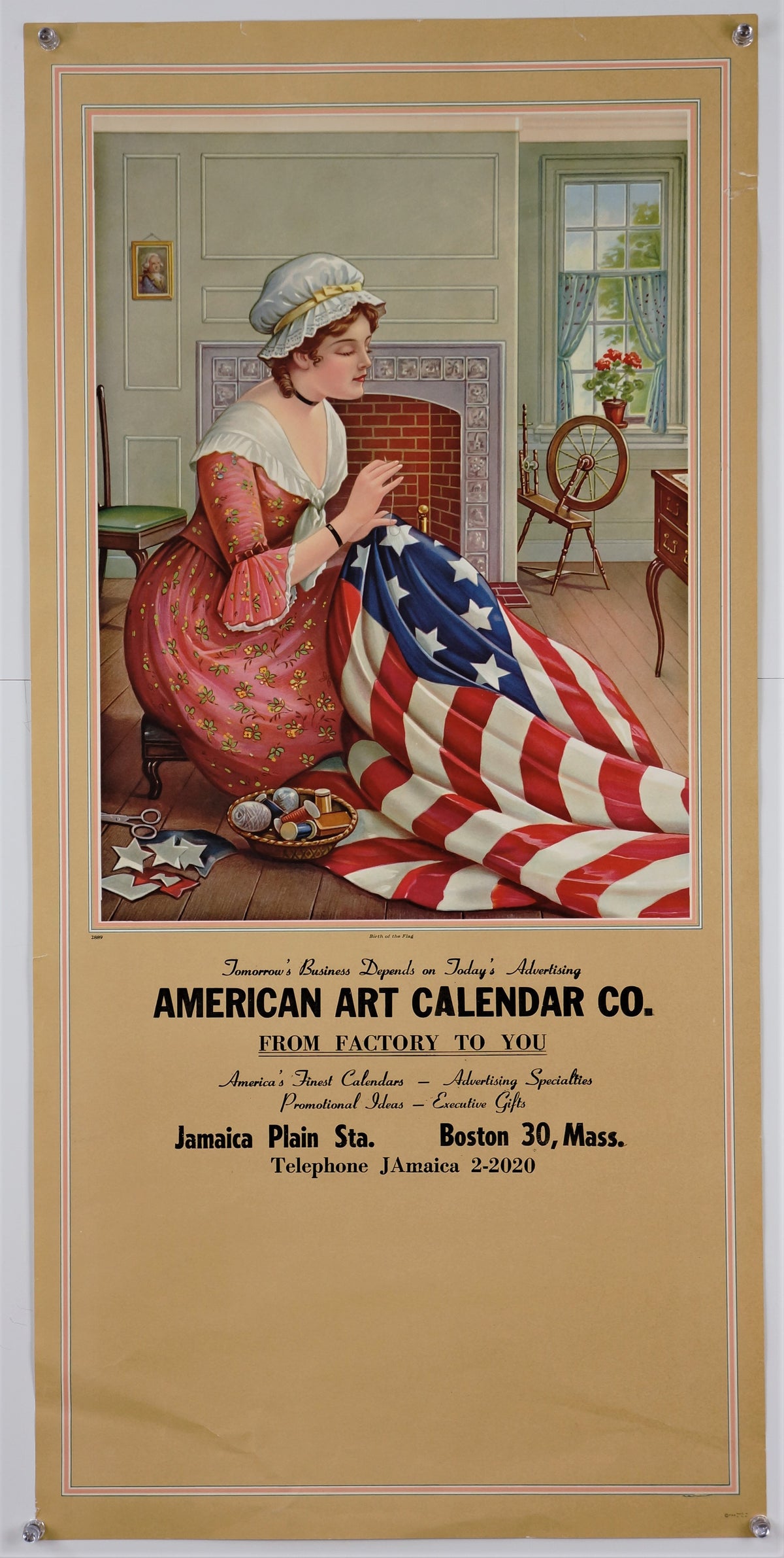 American Art Calendar Co. - Authentic Vintage Poster