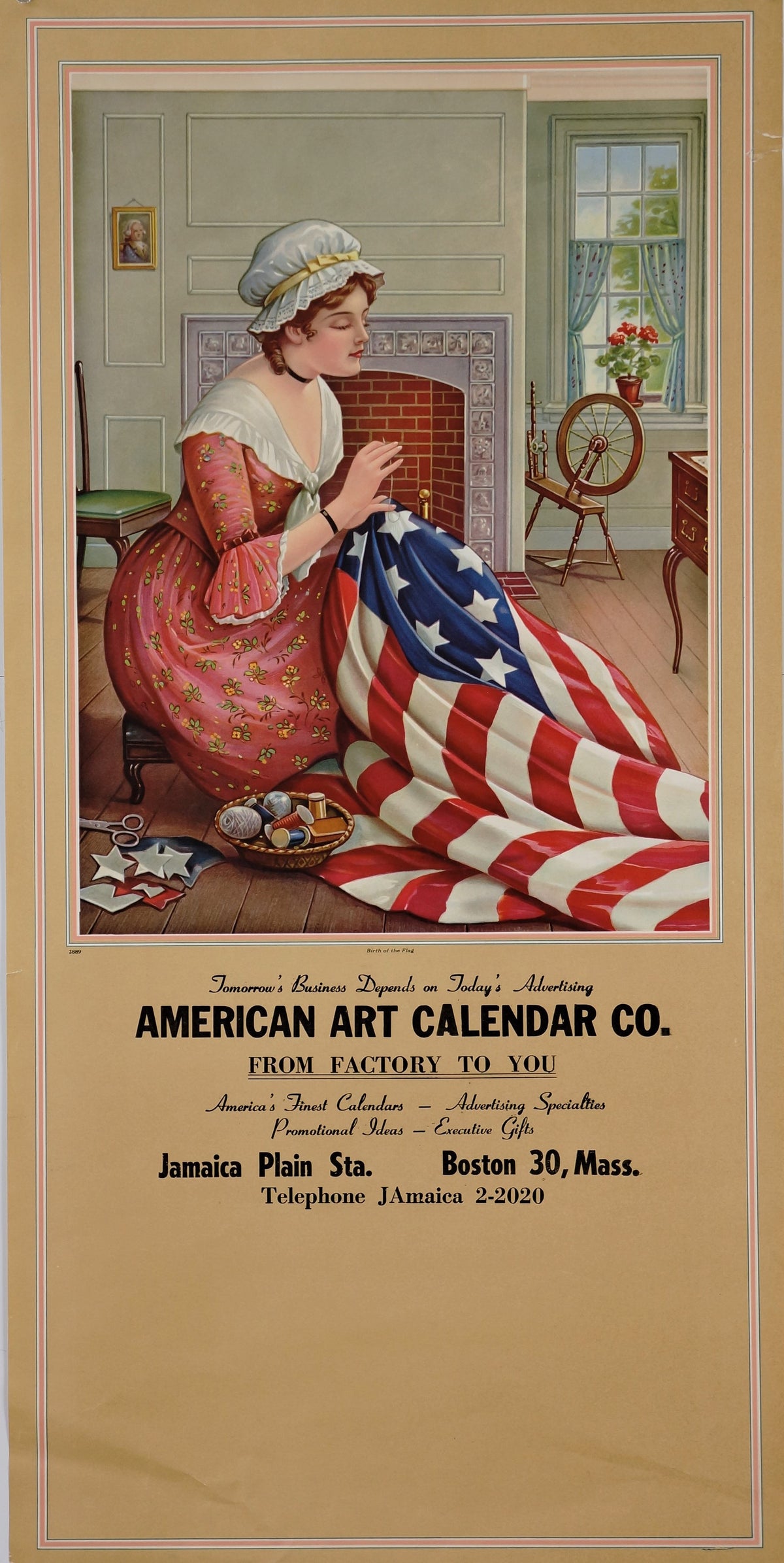 American Art Calendar Co. - Authentic Vintage Poster