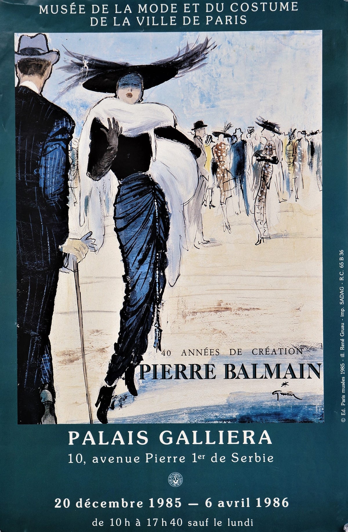 Authentic Vintage Poster | Balmain, Palais Galerie