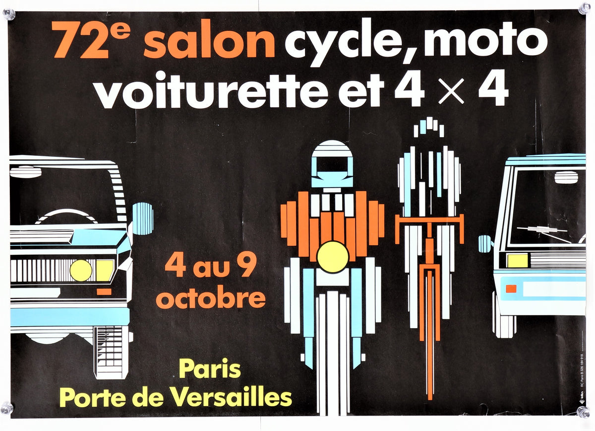 72e Paris Motor Show - Authentic Vintage Poster