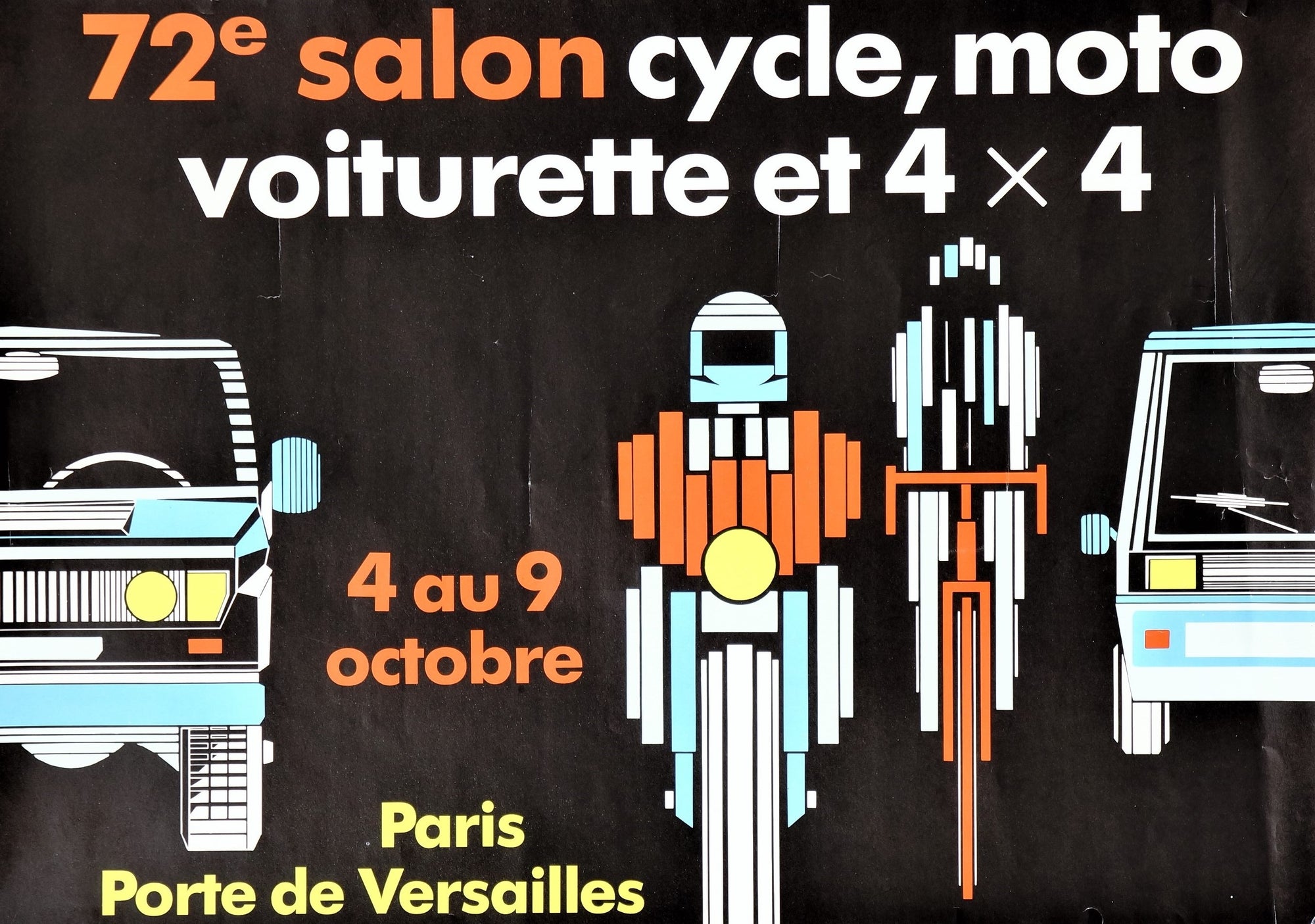 72e Paris Motor Show - Authentic Vintage Poster