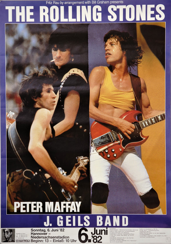 Rolling Stones Hannover, Germany - Authentic Vintage Poster
