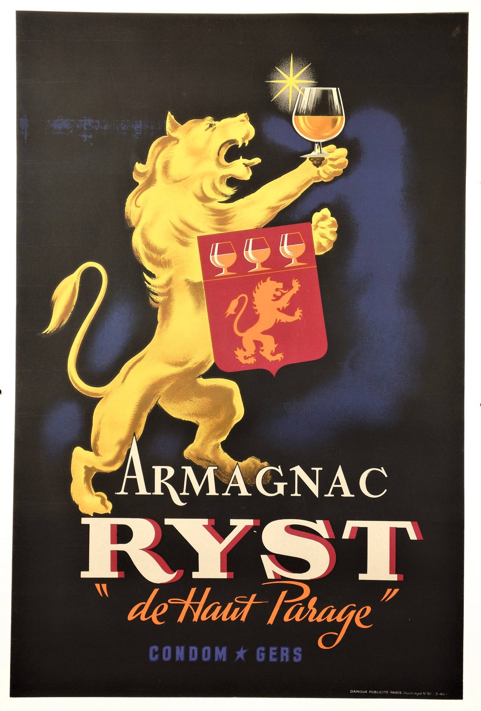 Armagnac Ryst - Authentic Vintage Poster