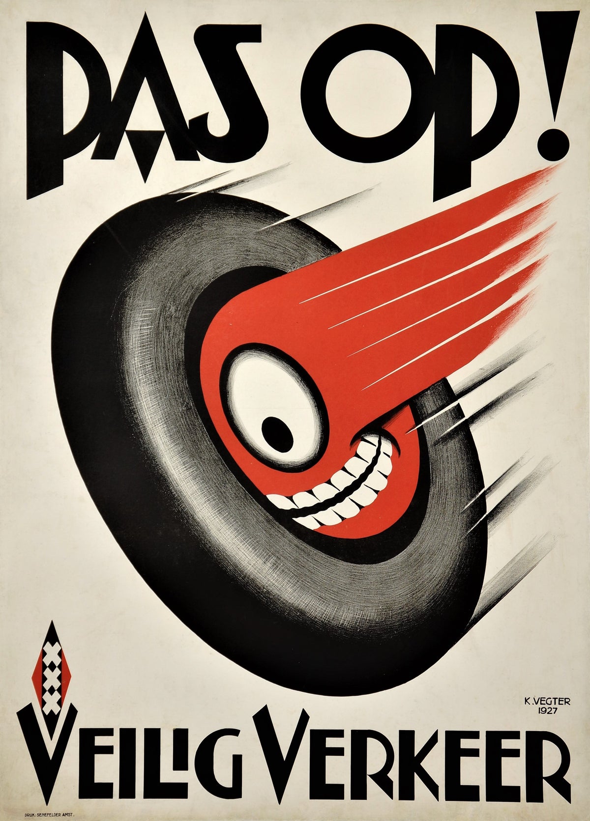 Pas Op! Veilig Verkeer - Authentic Vintage Poster