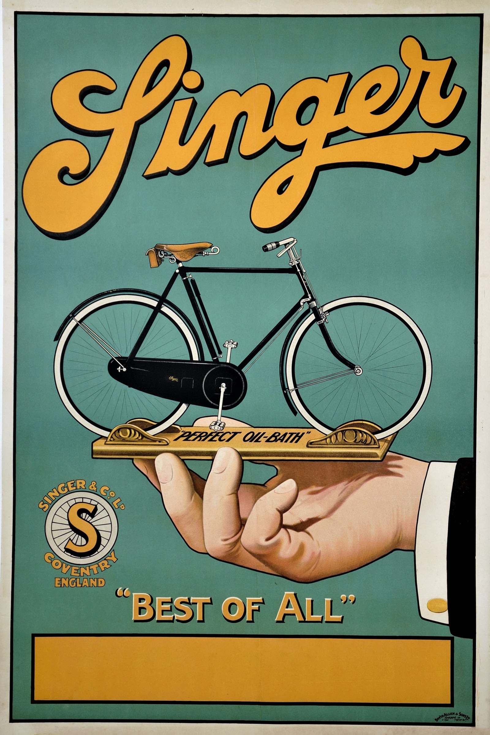 Singer "Best of All" - Authentic Vintage Poster