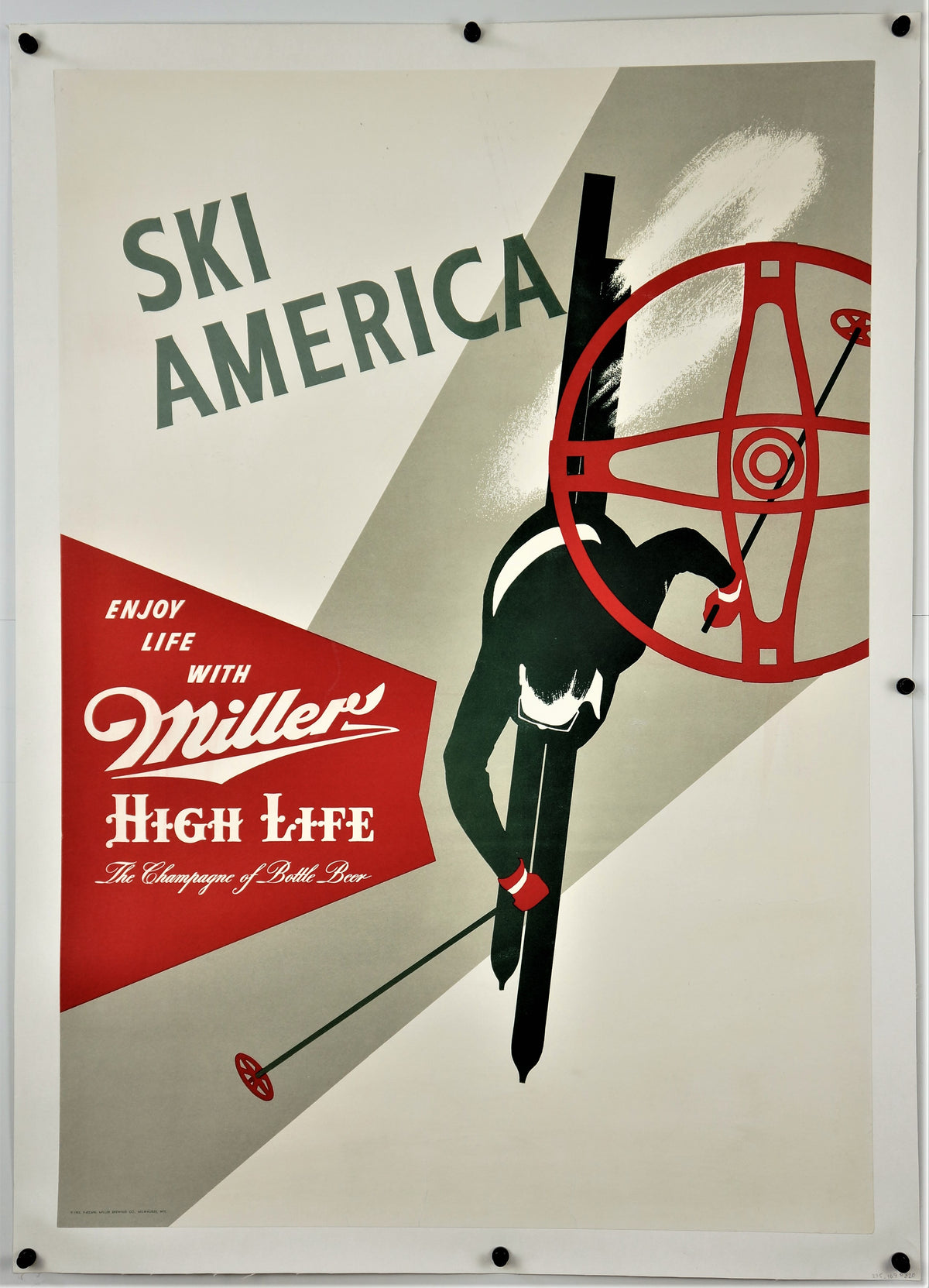 Ski America, Miller High Life - Authentic Vintage Poster