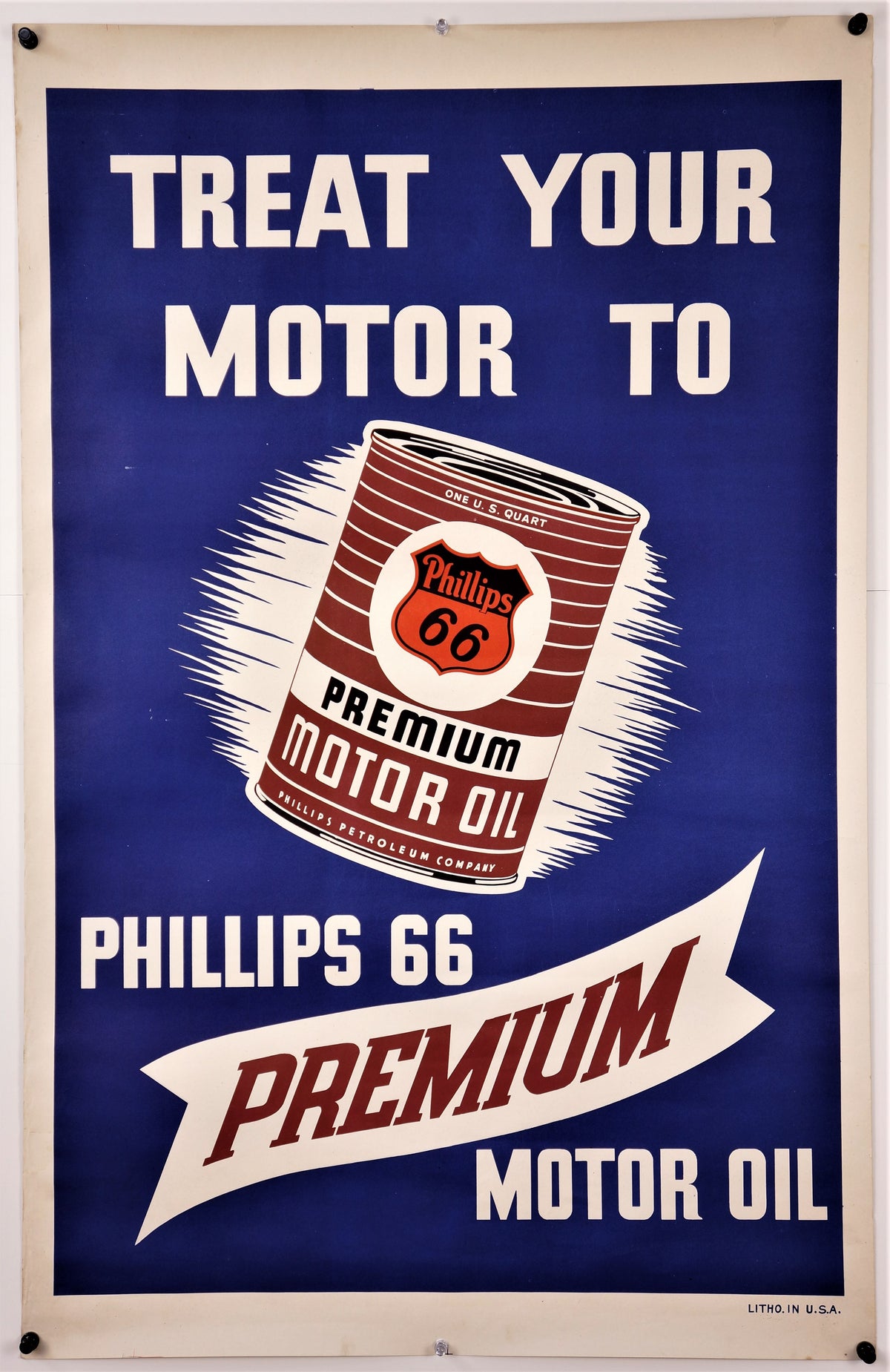 Phillips Motor Oil - Authentic Vintage Poster