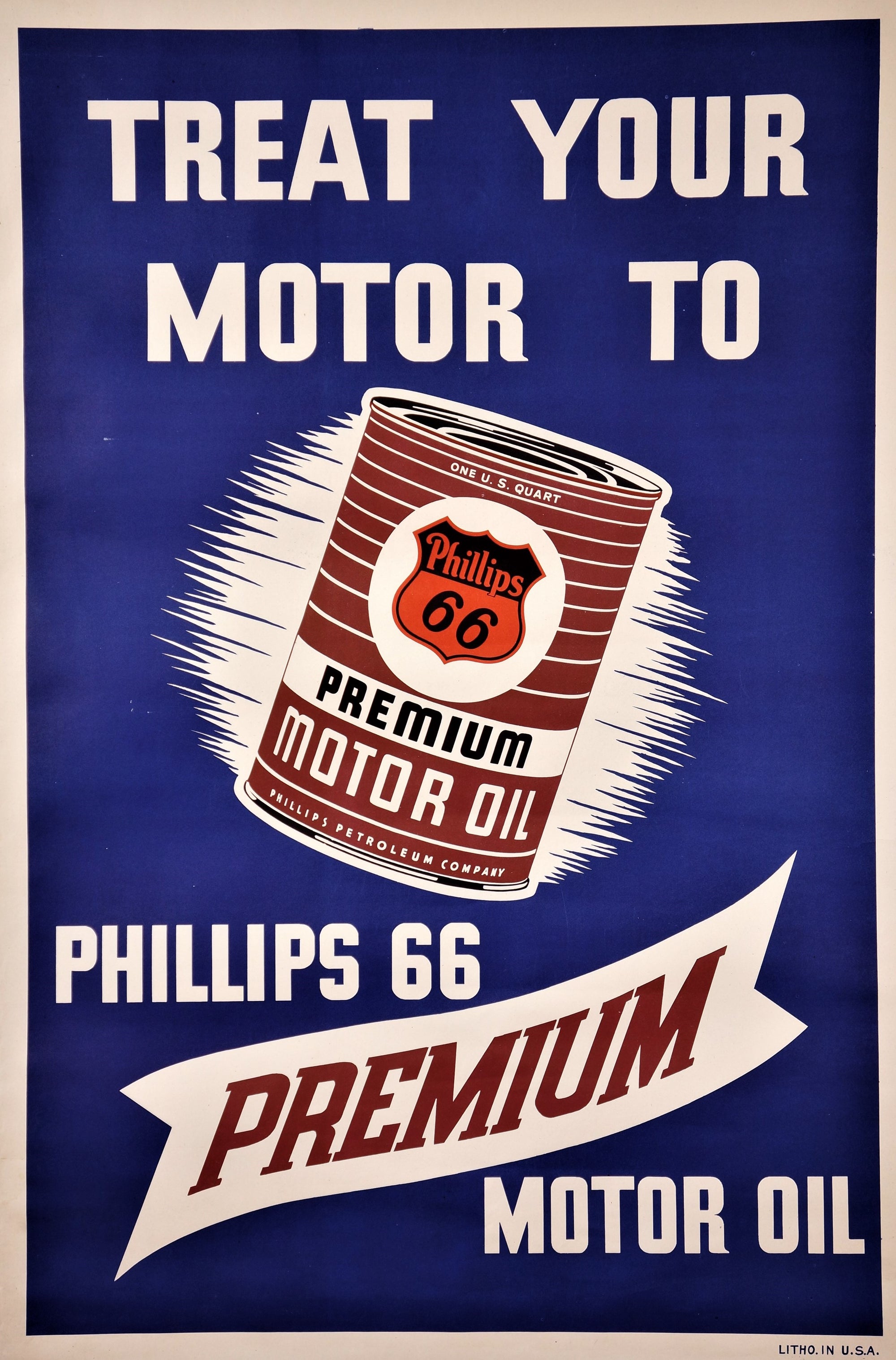 Phillips Motor Oil - Authentic Vintage Poster